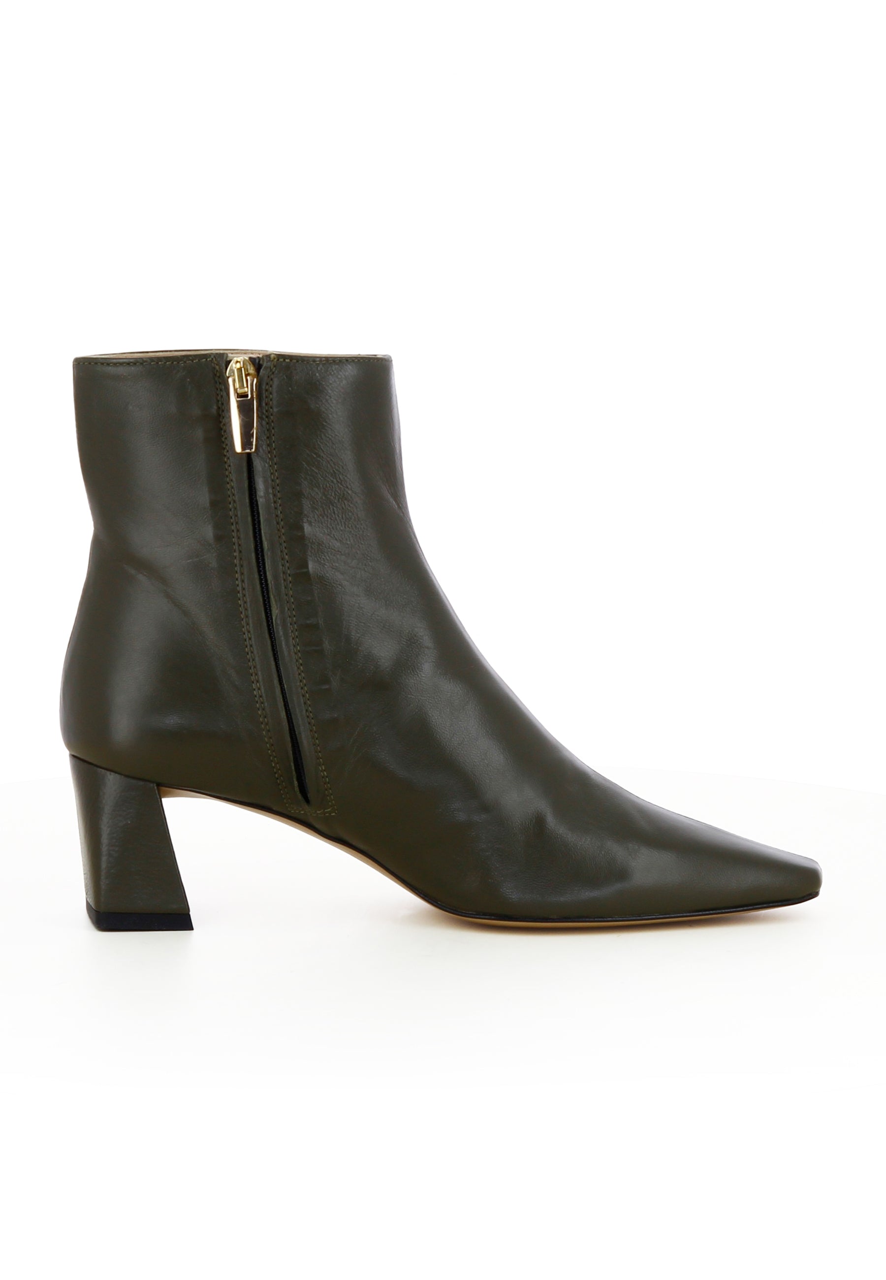 VANESSA Damen Stiefelette - Glattleder Olive