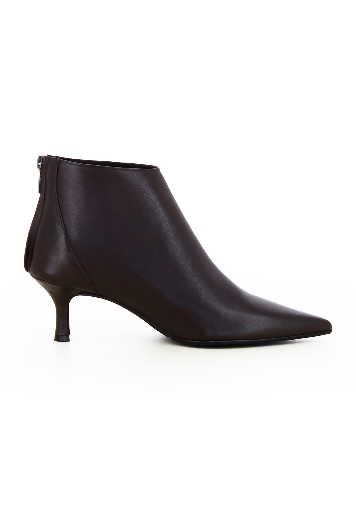 PERLA Damen Stiefelette - Glattleder Dunkelbraun