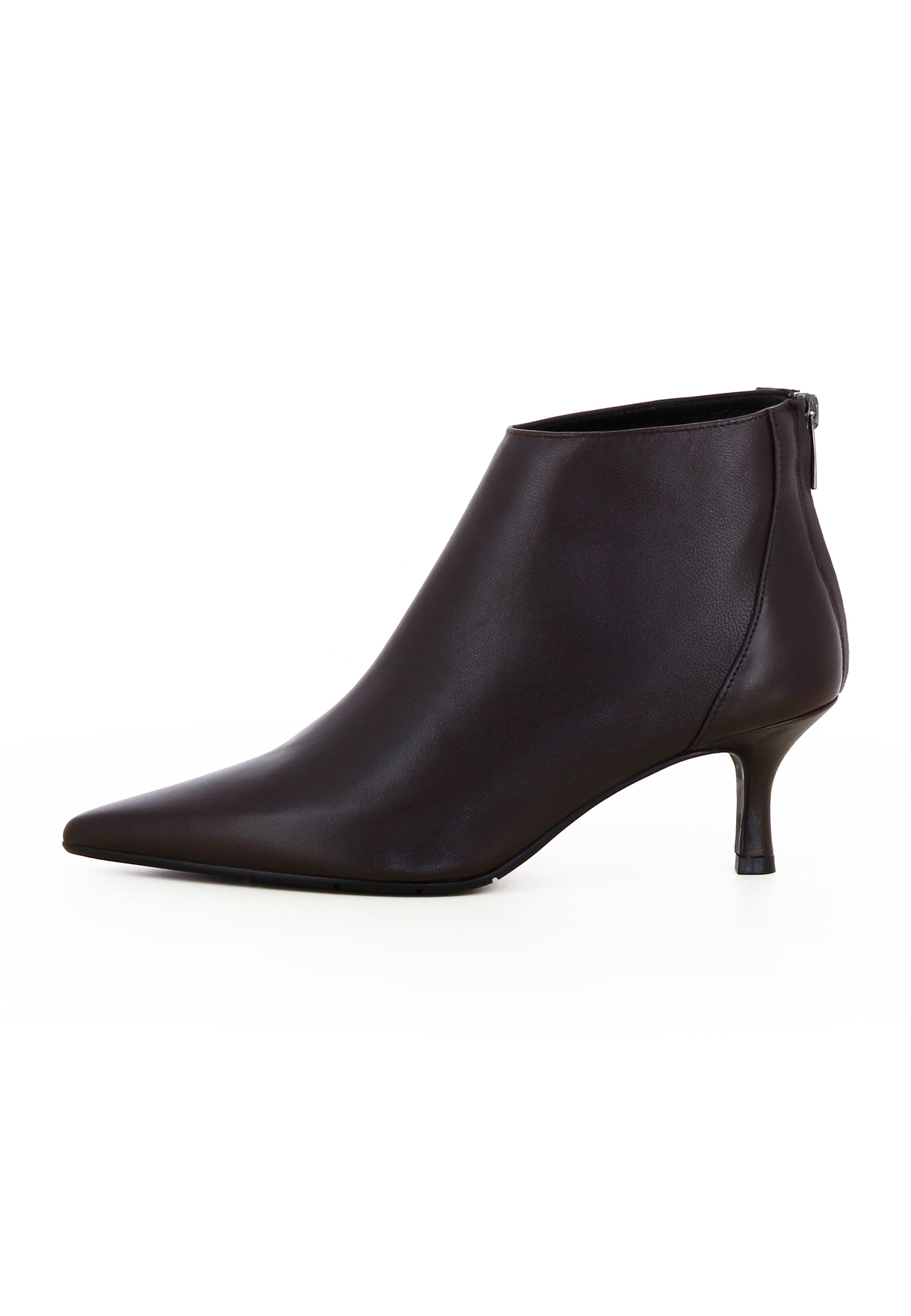PERLA Damen Stiefelette - Glattleder Dunkelgrau