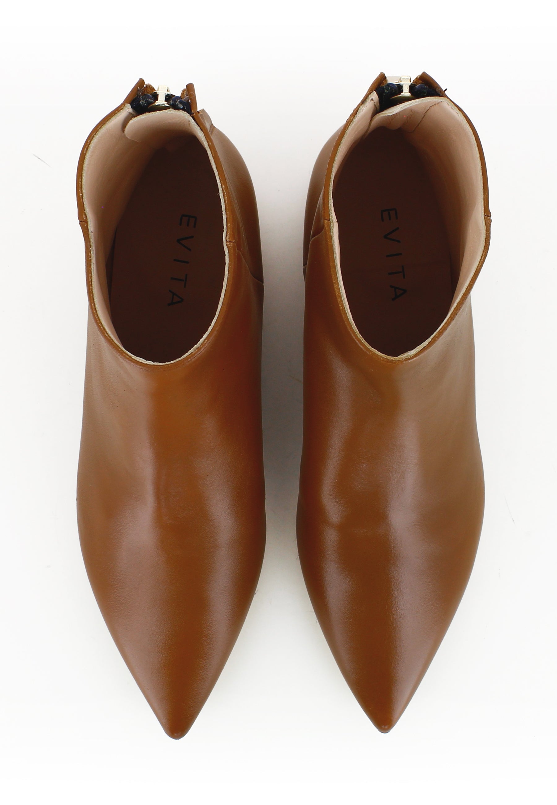 FRANCA Damen Stiefelette - Glattleder Cognac