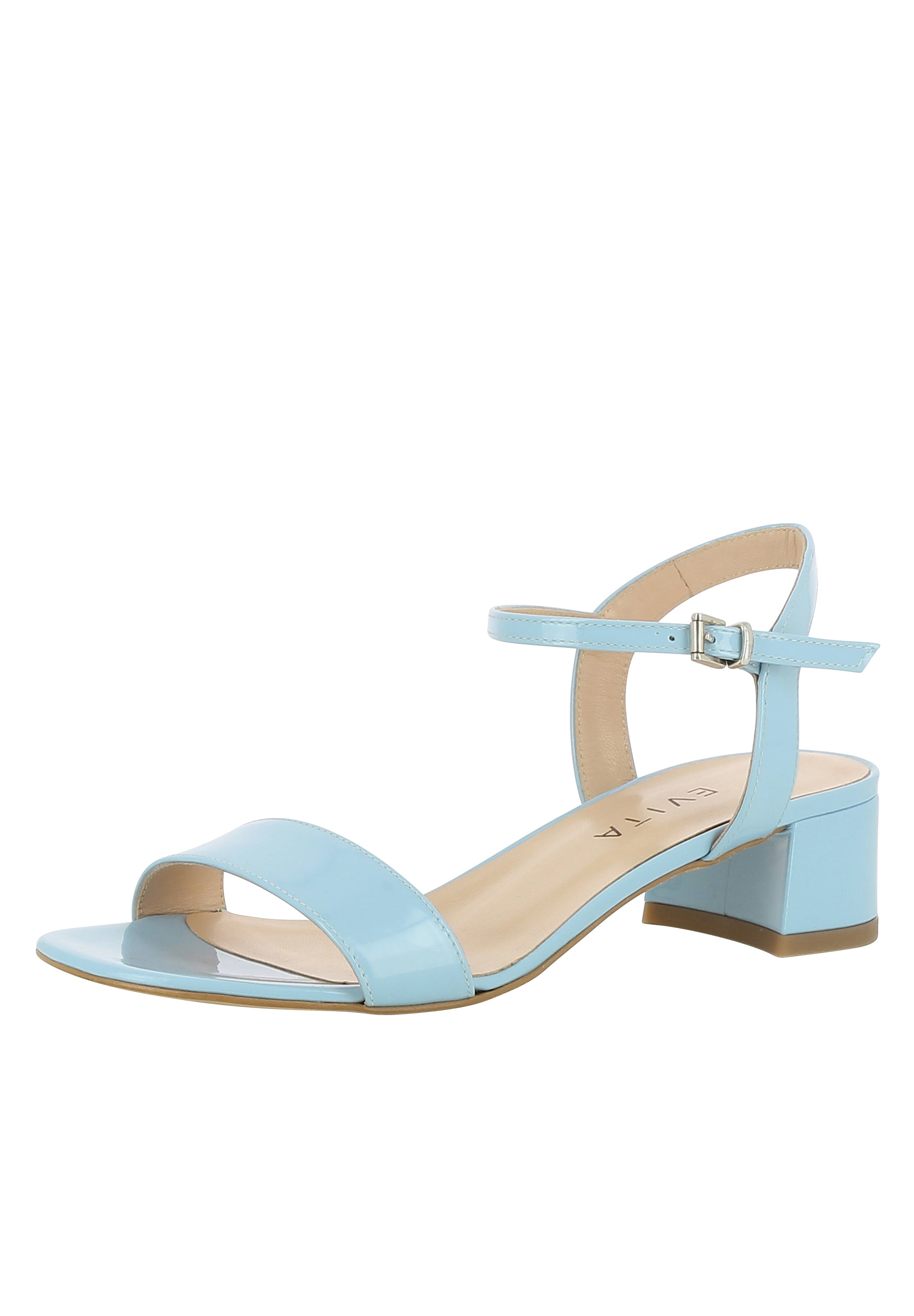 DARIA Damen Sandalette  -  Lackleder hellblau