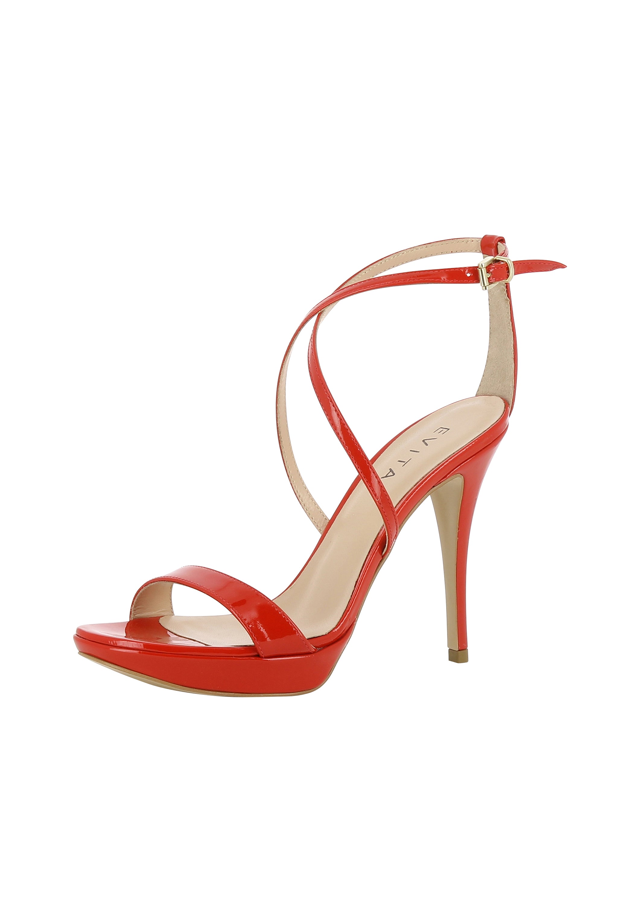 VALERIA Damen Sandalette  -  Lackleder rot
