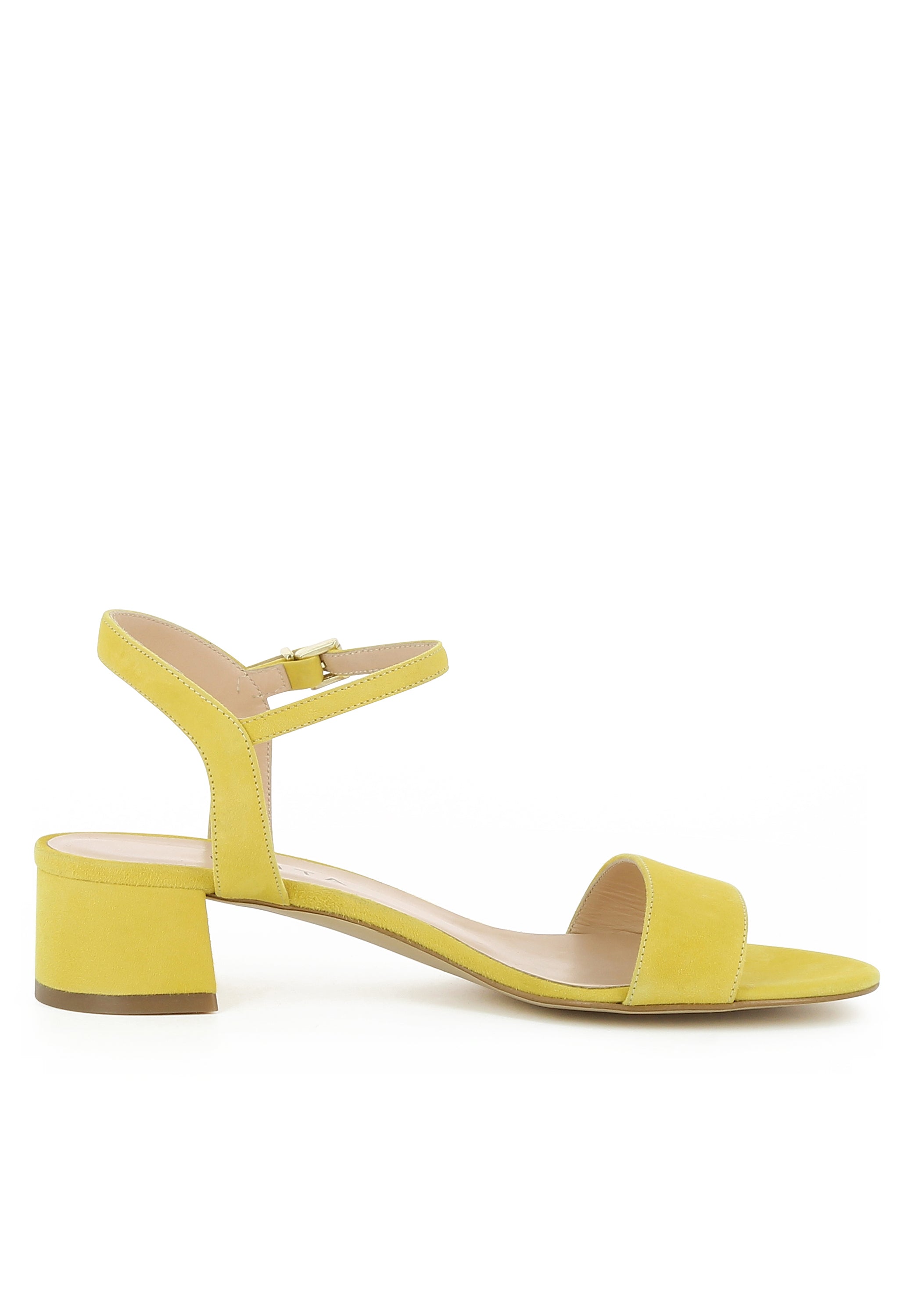 DARIA Damen Sandalette  -  Rauleder gelb