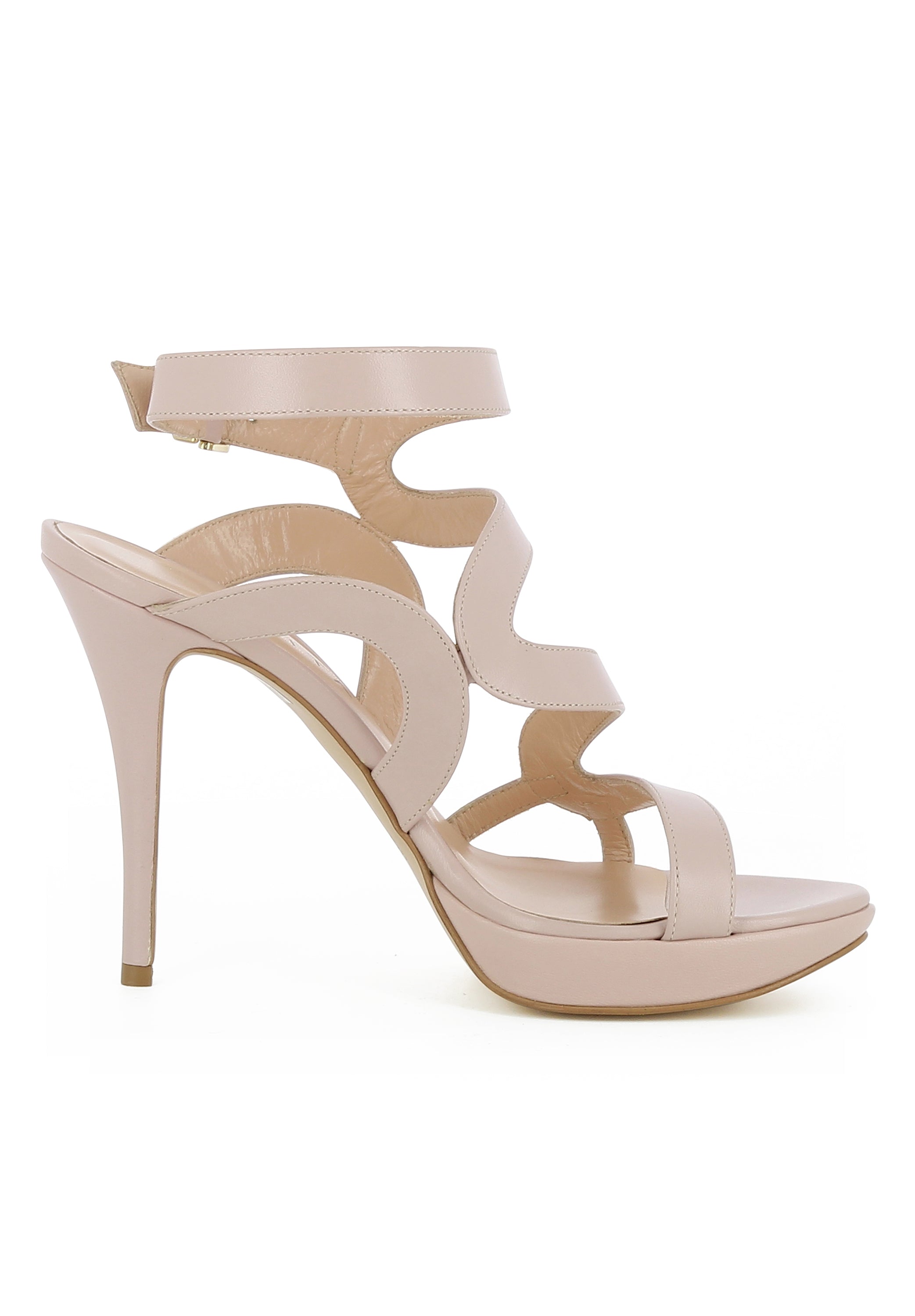 VALERIA Damen Sandalette  -  Glattleder nude