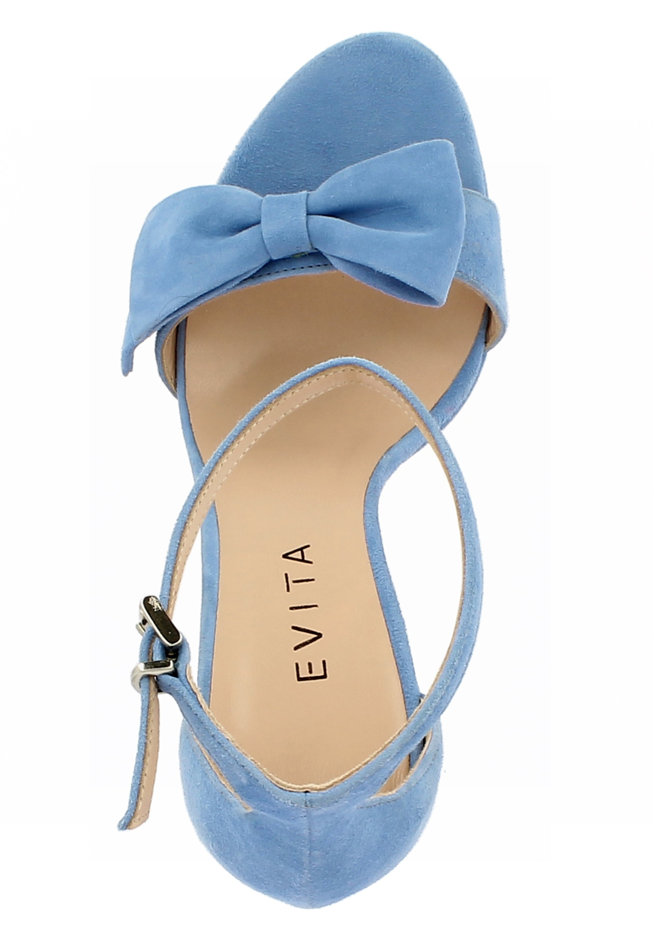 VALERIA Damen Sandalette  -  Rauleder hellblau
