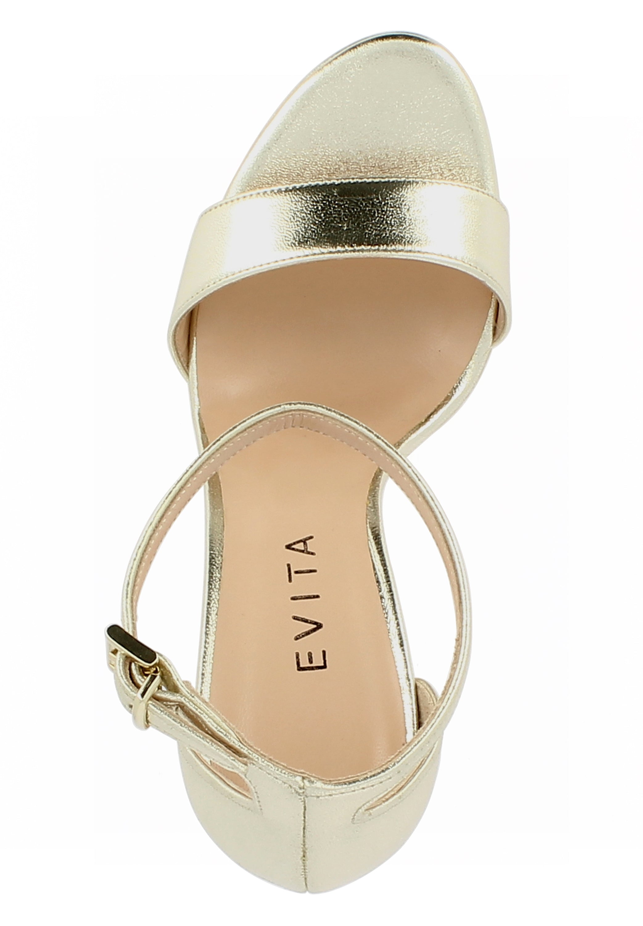 VALERIA Damen Sandalette  -  Glattleder gold