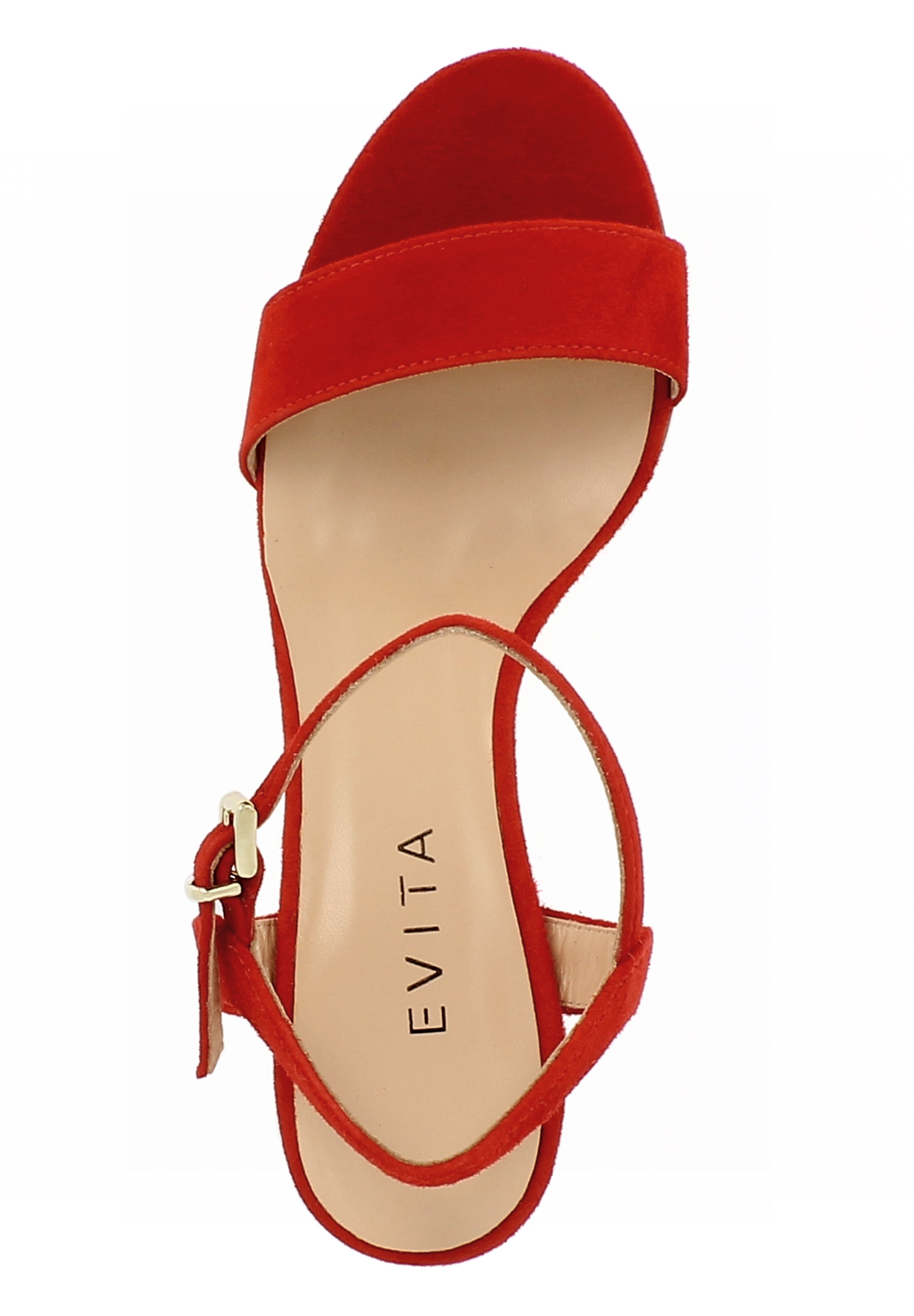 MARIELLA Damen Sandalette  -  Rauleder rot