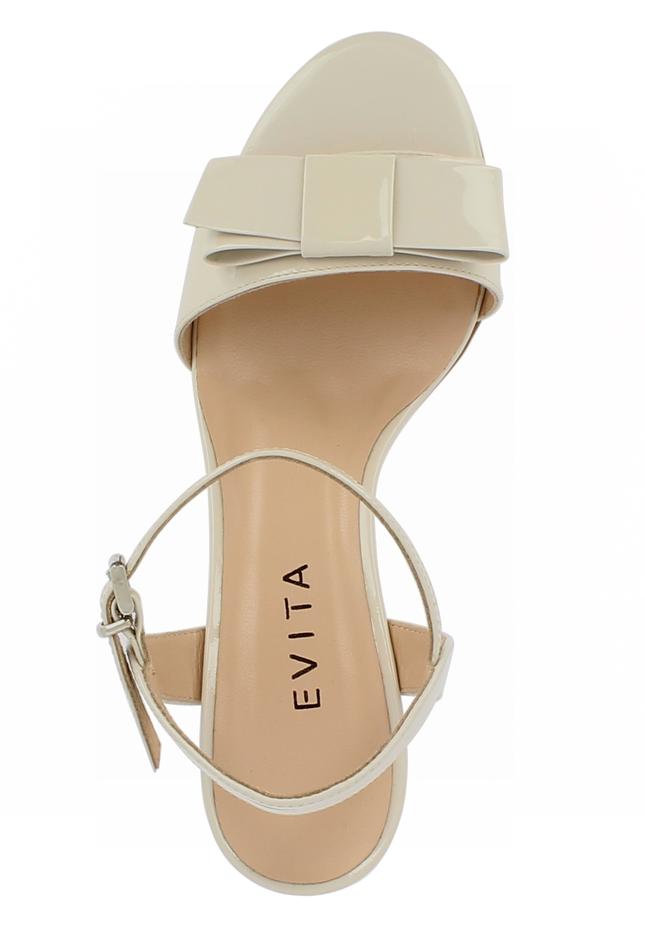 MARIELLA Damen Sandalette  -  Lackleder beige