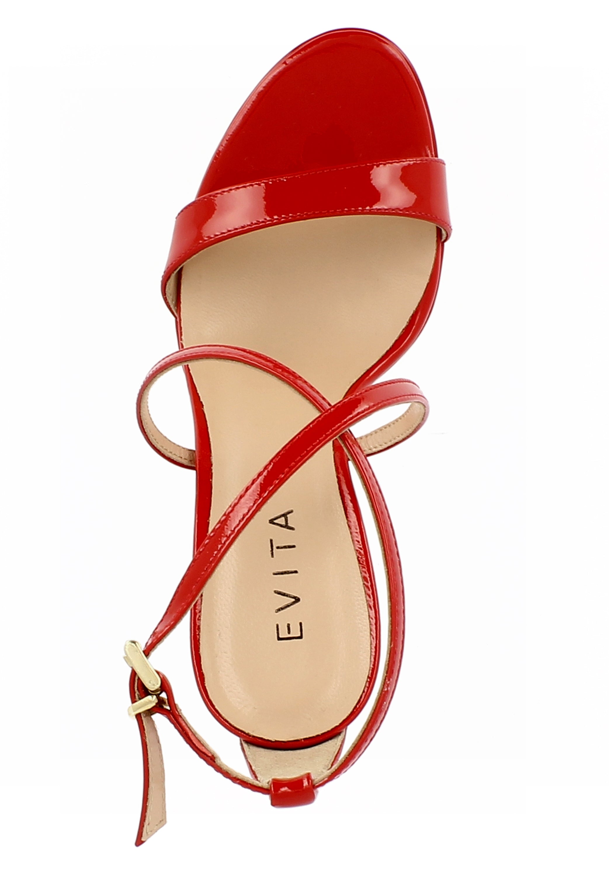 VALERIA Damen Sandalette  -  Lackleder rot