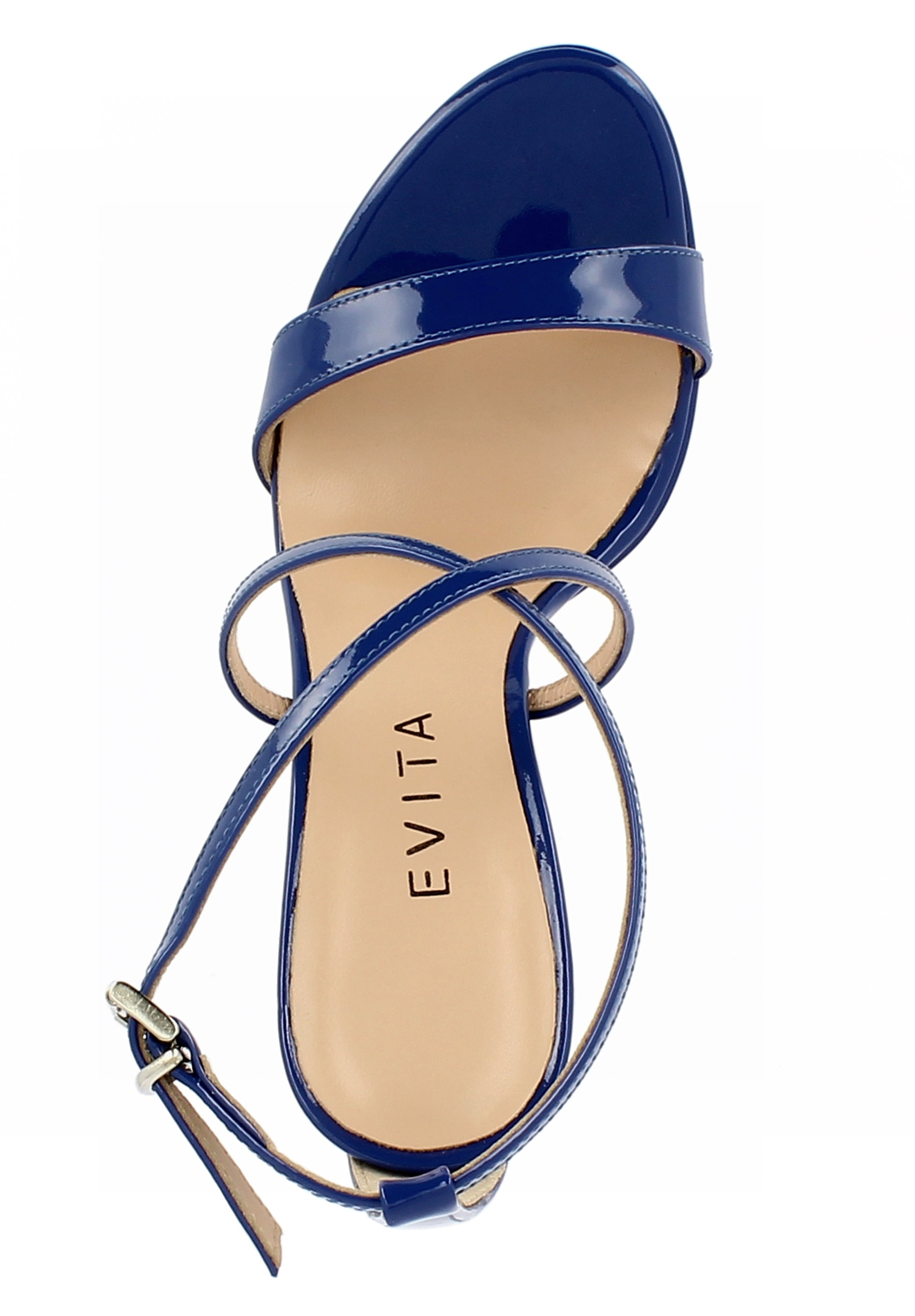 VALERIA Damen Sandalette  -  Glanzleder blau