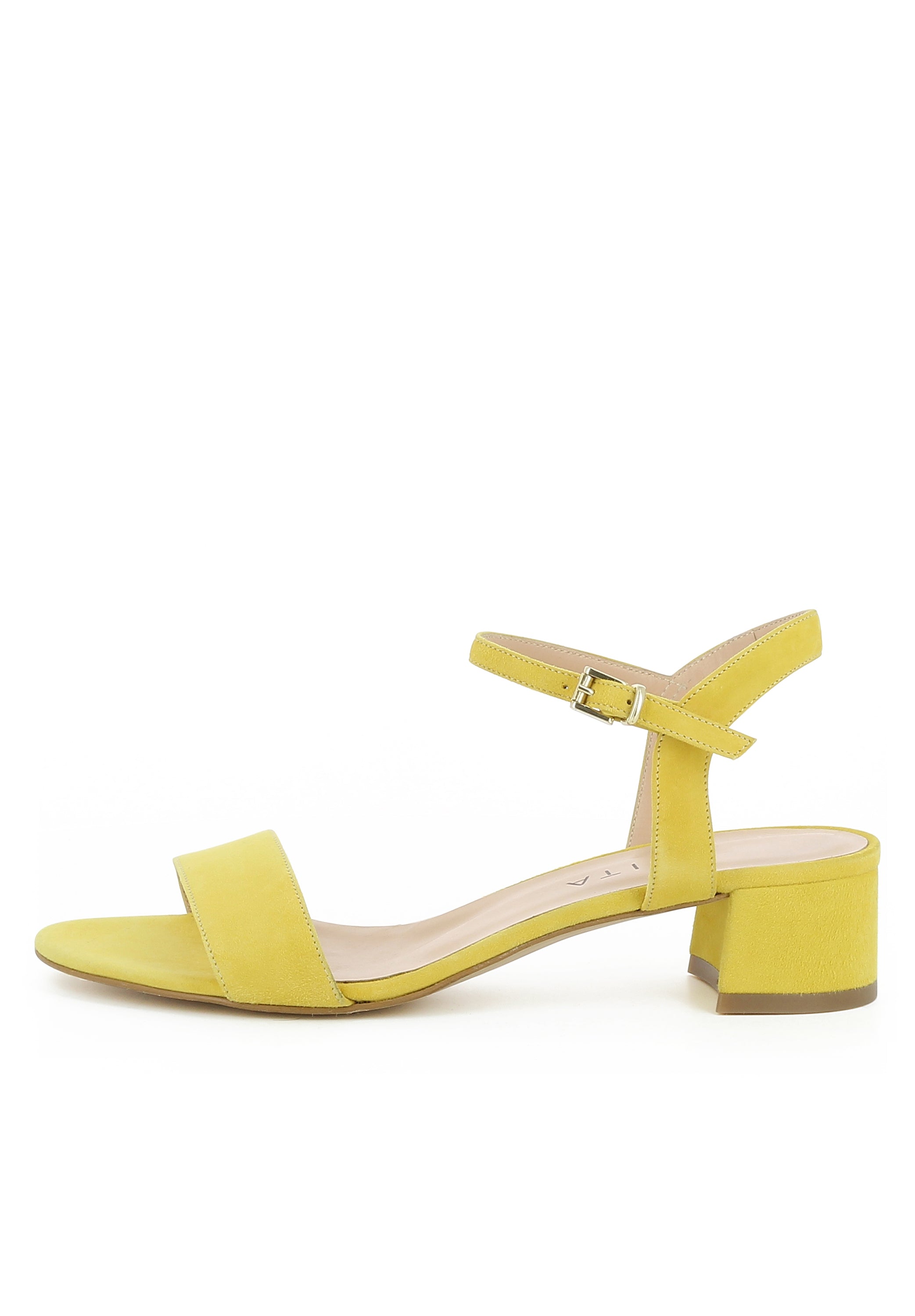 DARIA Damen Sandalette  -  Rauleder gelb