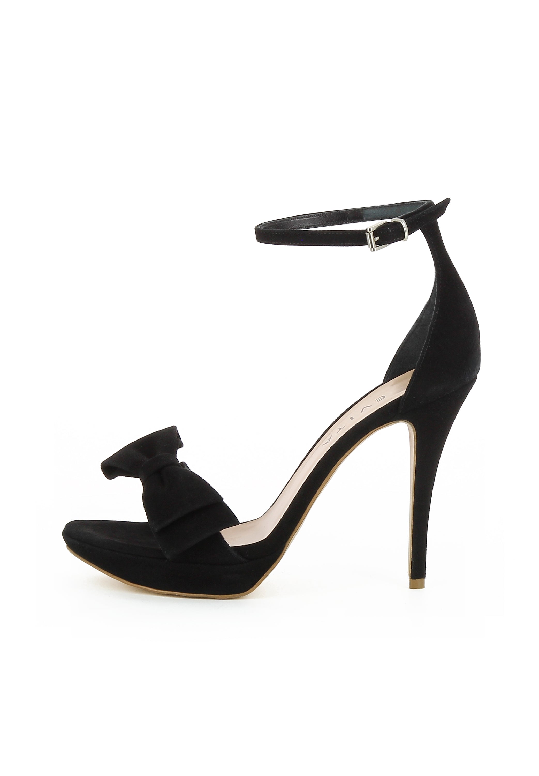 VALERIA Damen Sandalette  -  Rauleder schwarz