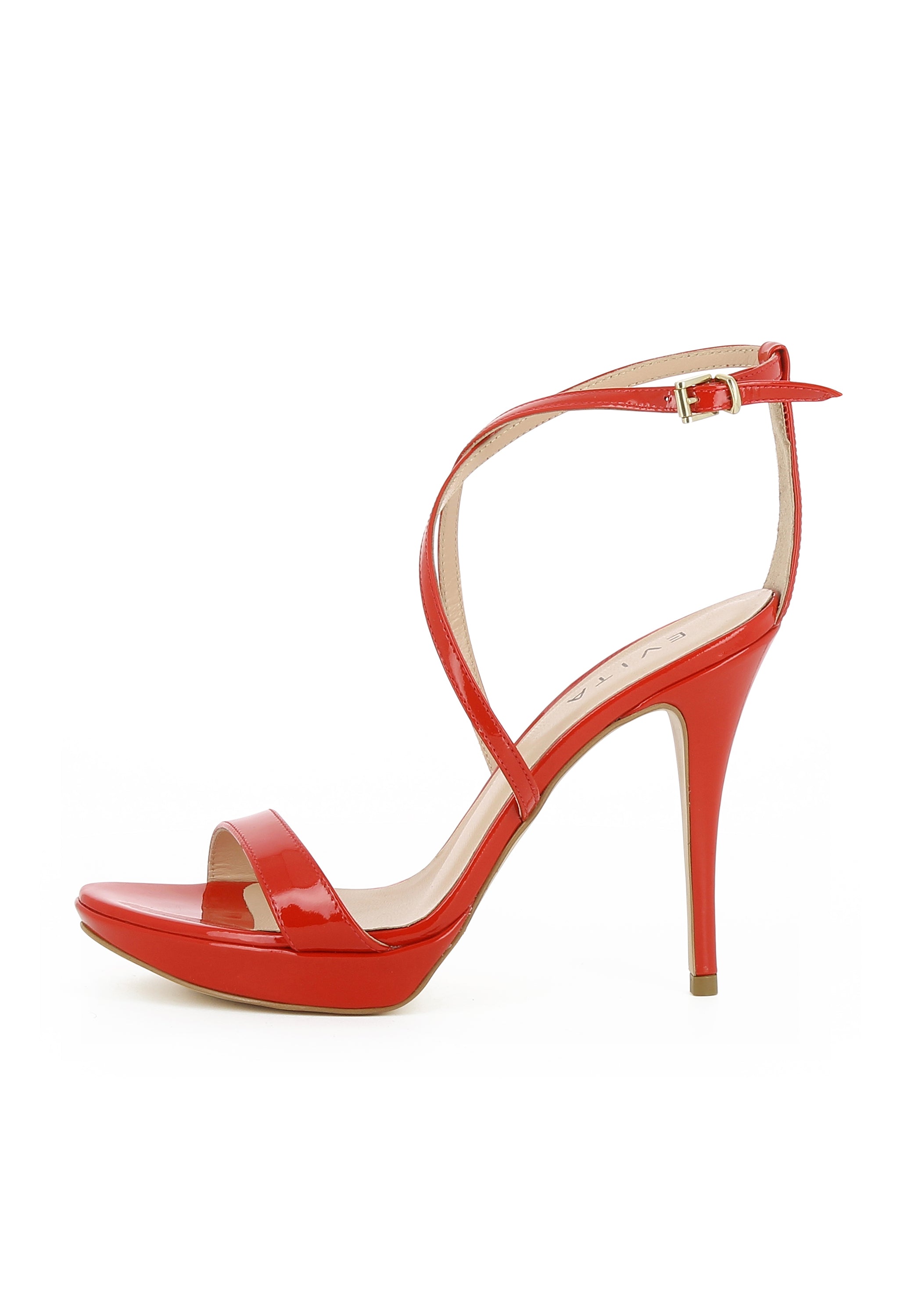 VALERIA Damen Sandalette  -  Lackleder rot