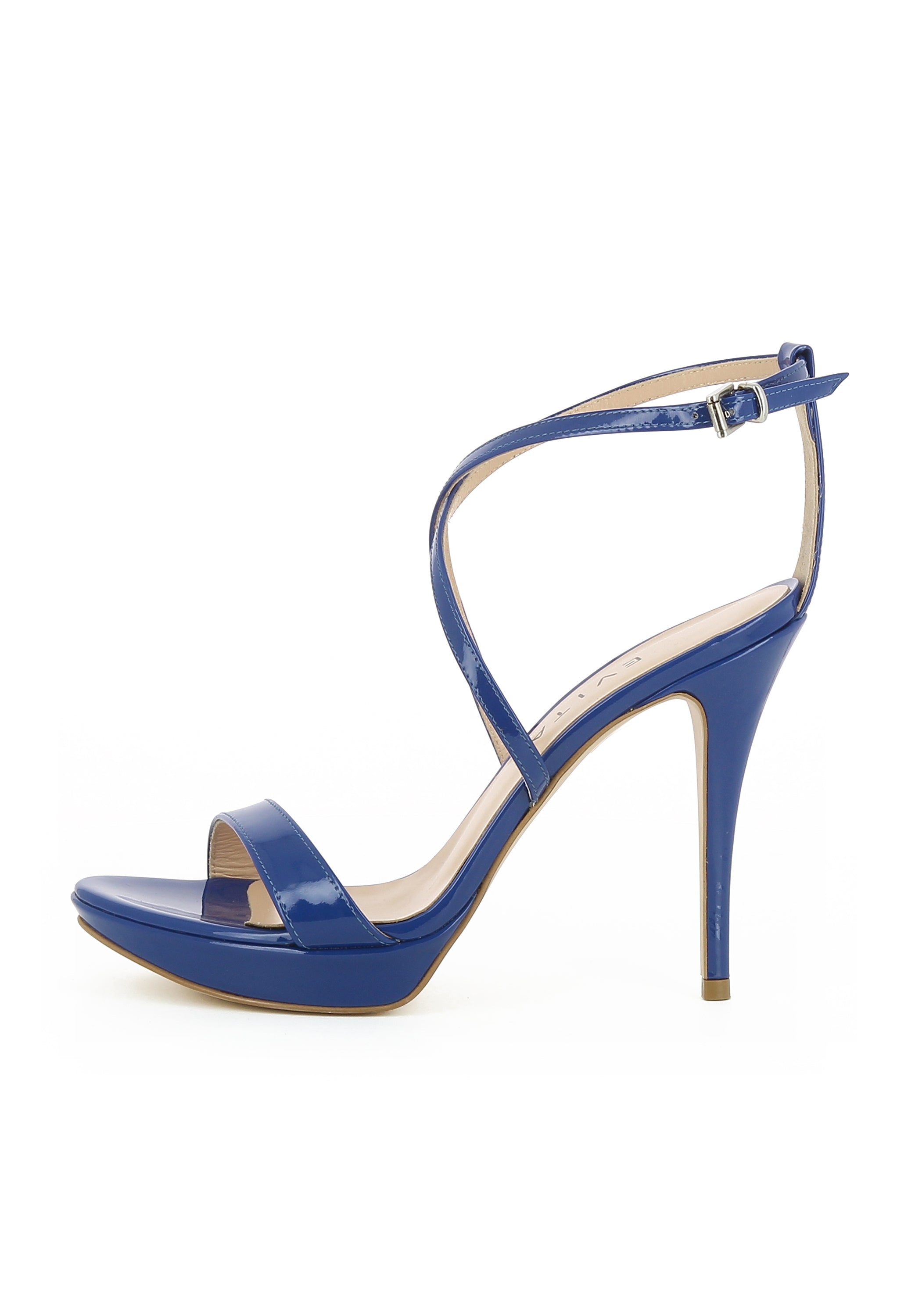 VALERIA Damen Sandalette  -  Glanzleder blau