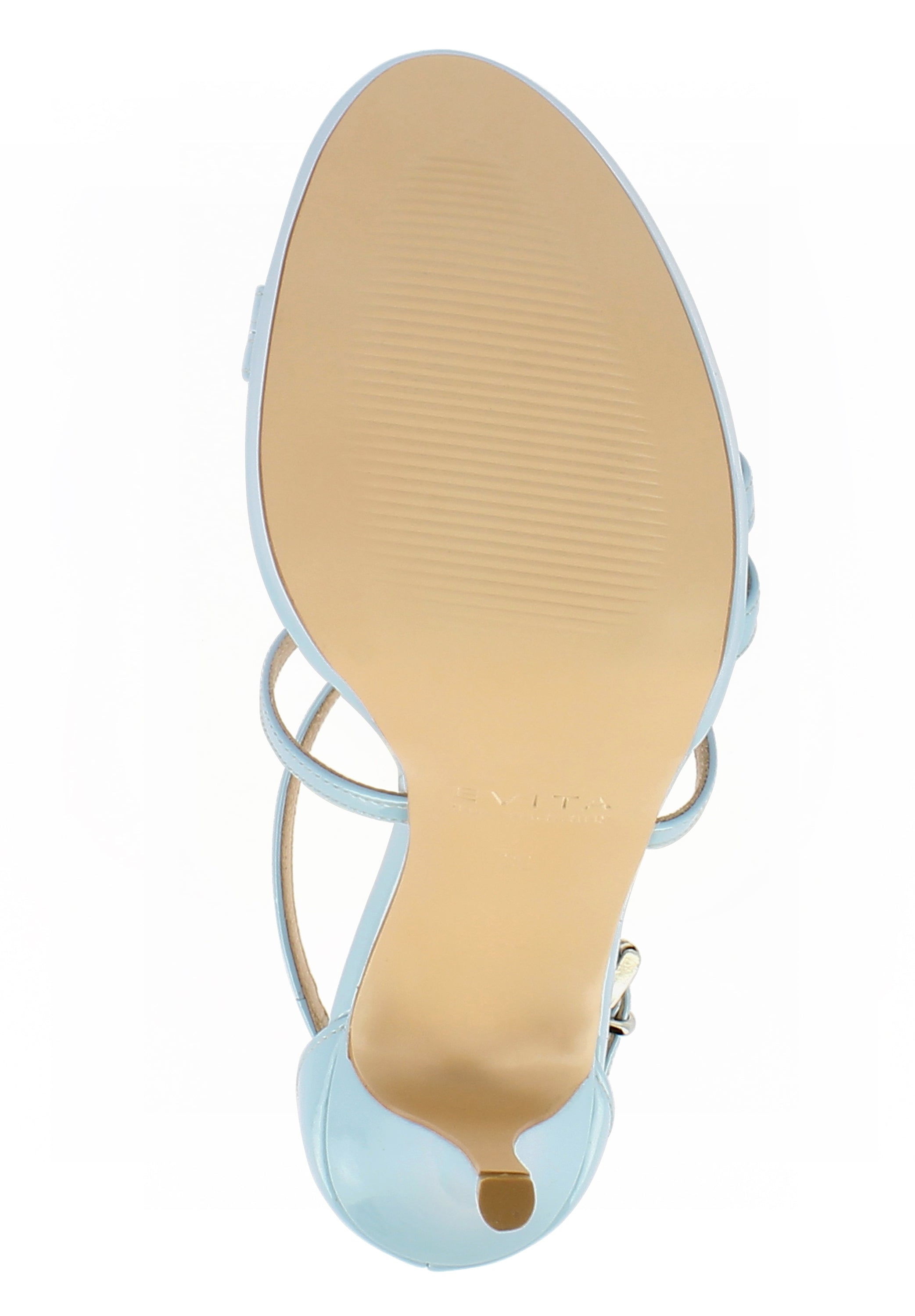 VALERIA Damen Sandalette  -  Lackleder hellblau