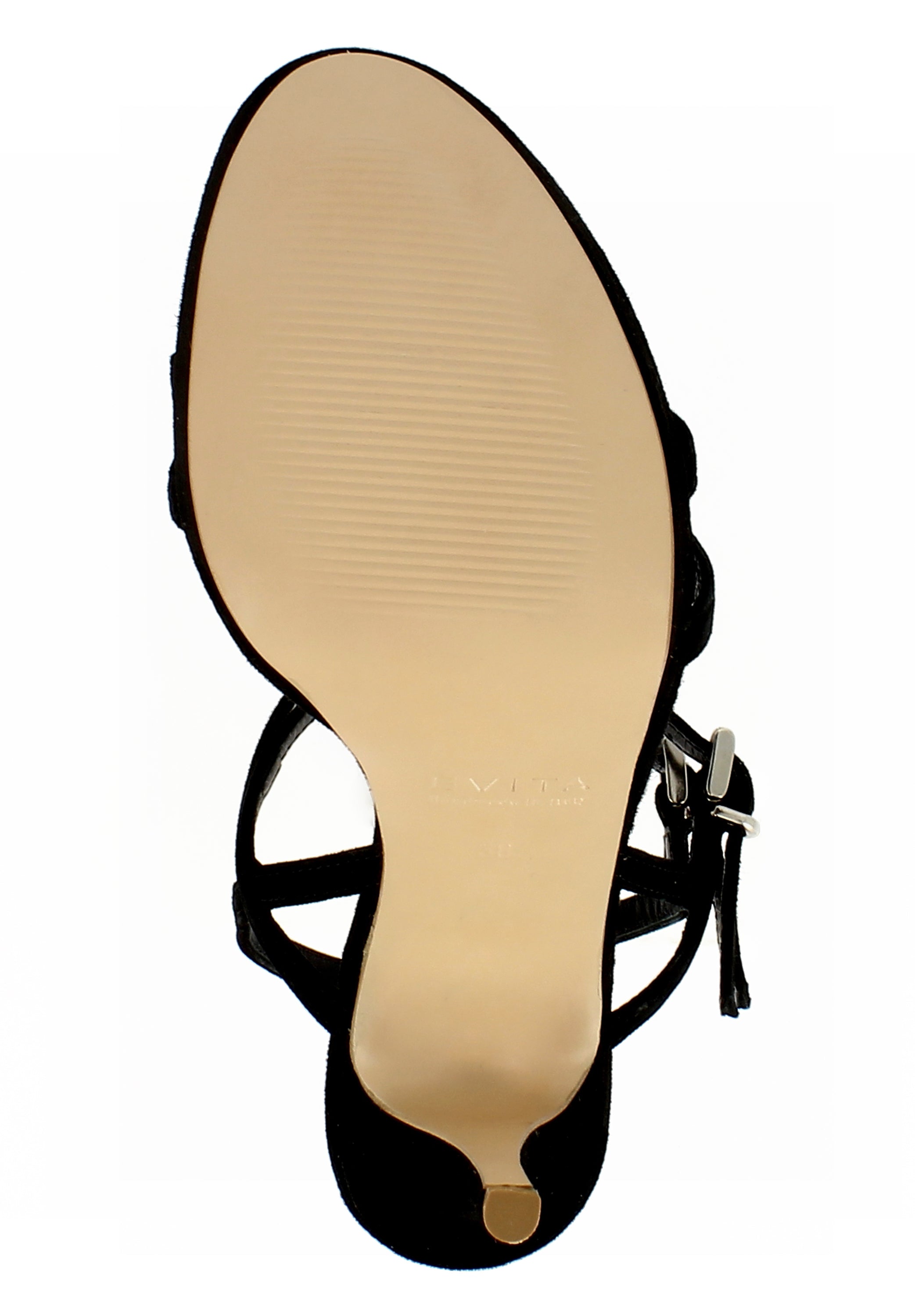 VALERIA Damen Sandalette  -  Rauleder schwarz