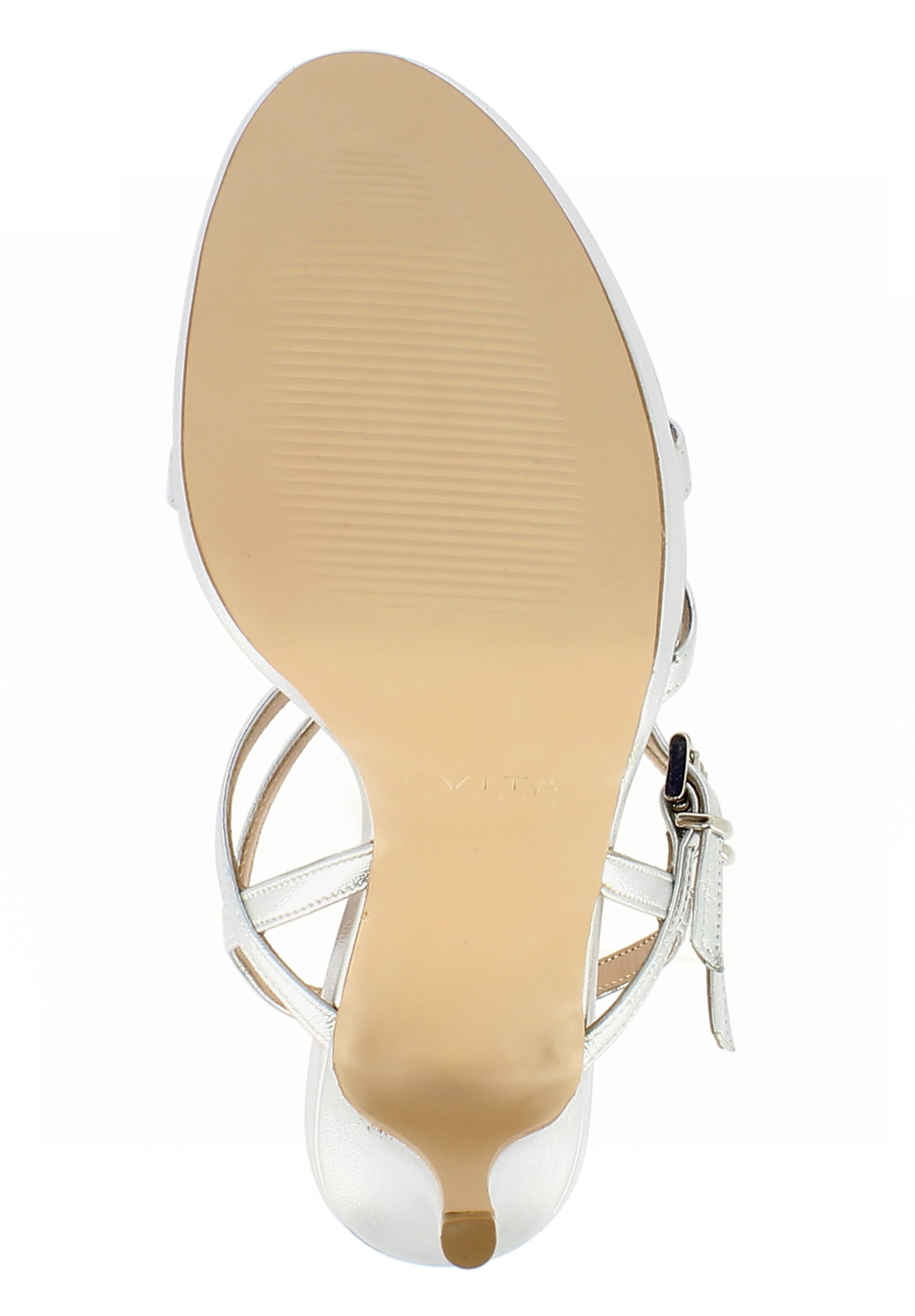VALERIA Damen Sandalette  -  Glattleder silber