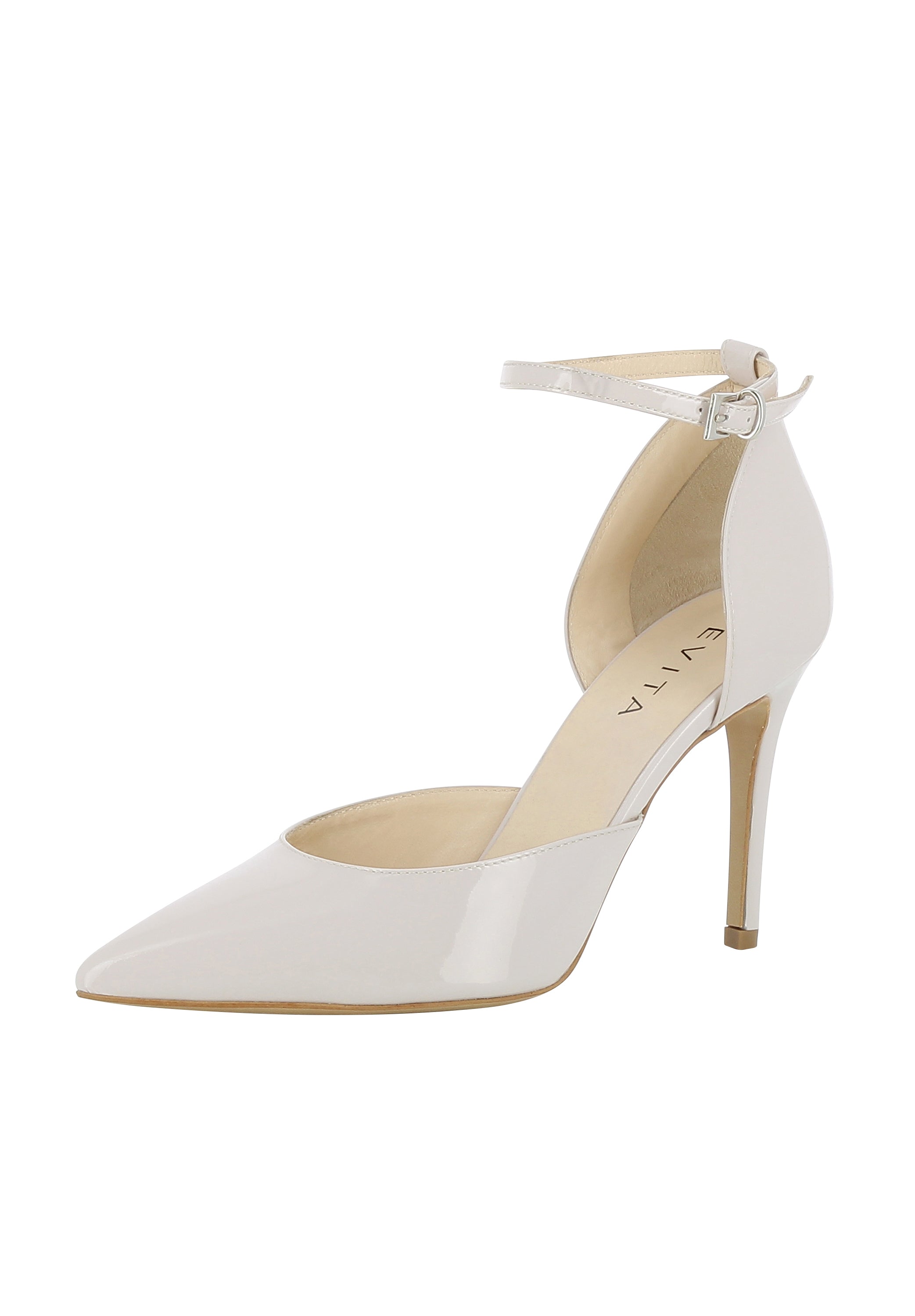 EMILIA Damen Pumps Halboffen  -  Lackleder cremeweiß