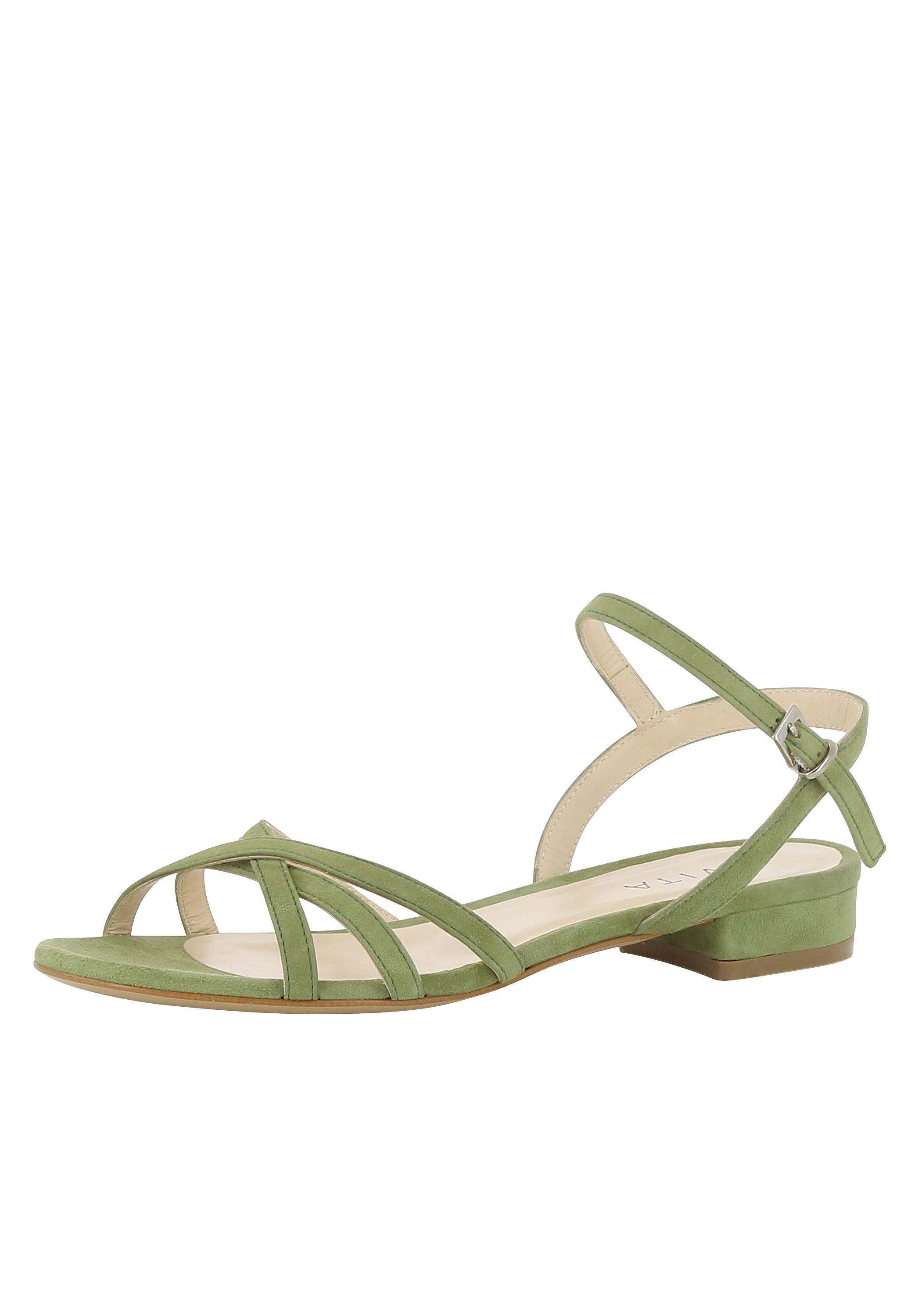 SALVINA Damen Sandale  -  Rauleder olive