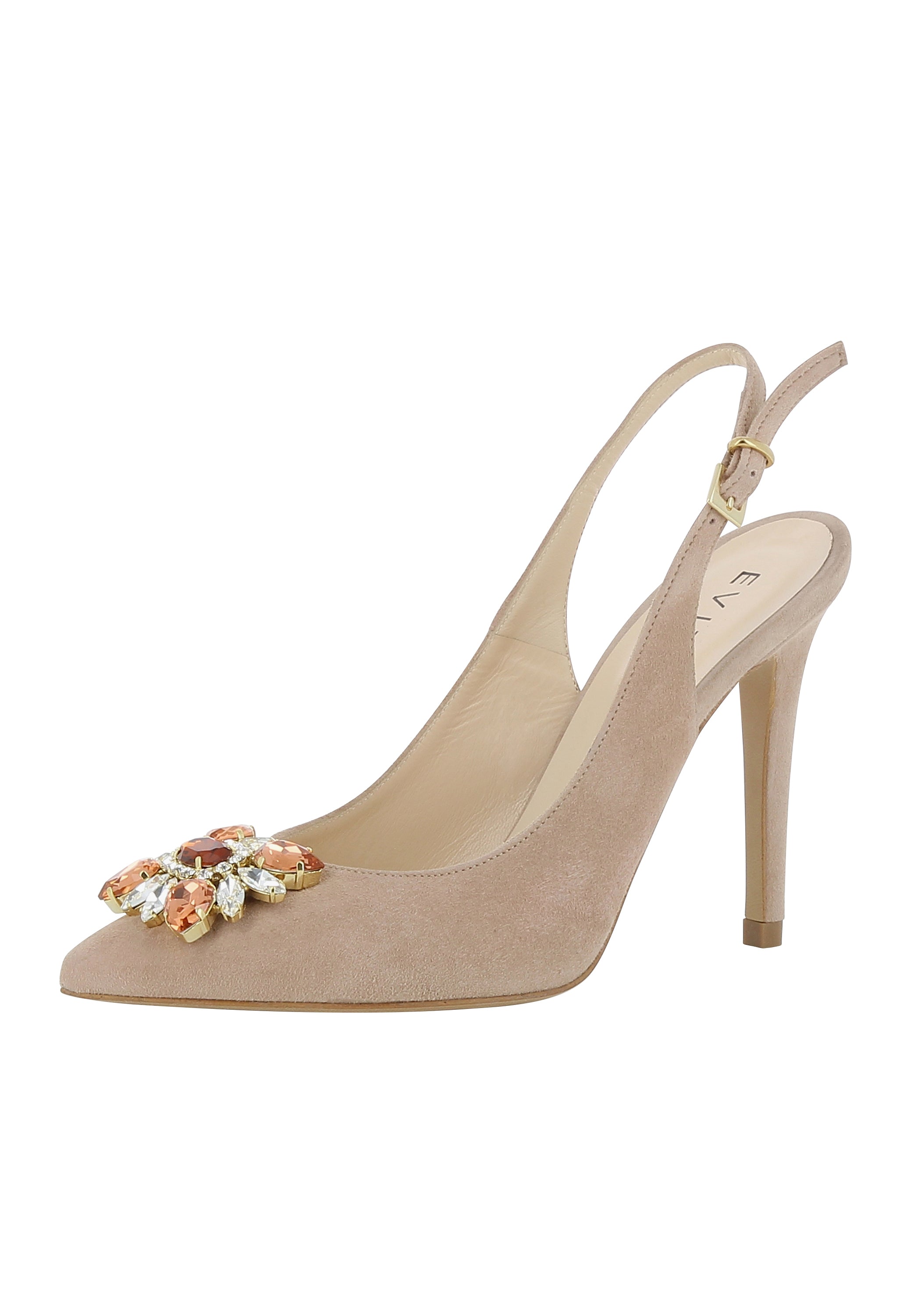 ALINA Damen Sling Pumps  -  Rauleder altrosa