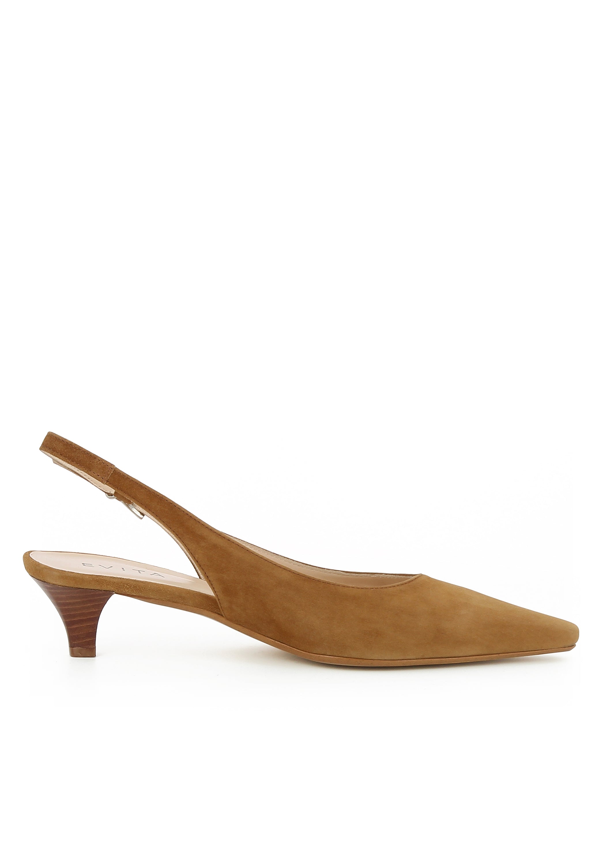 LIA Damen Sling Pumps  -  Rauleder cognac