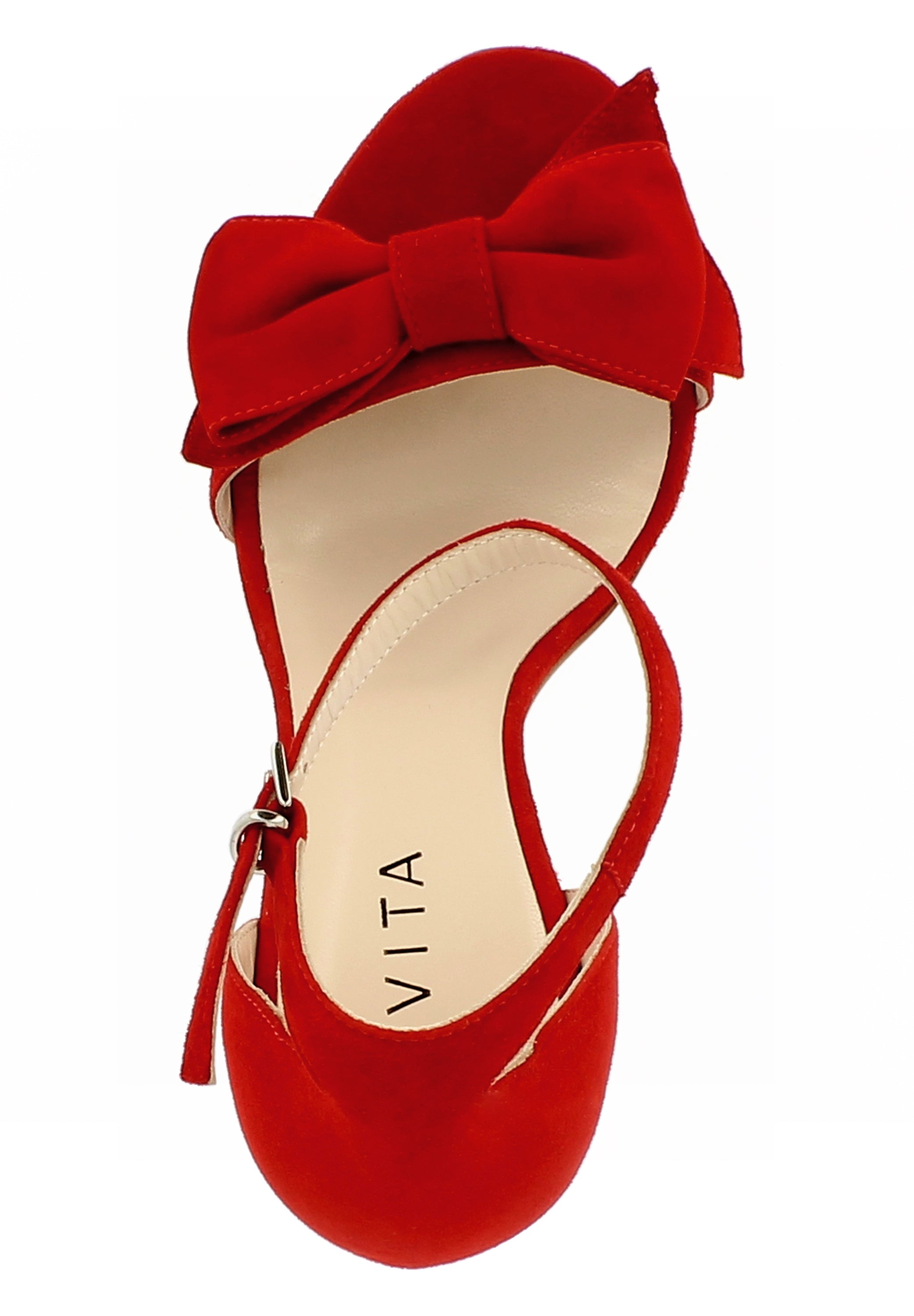 EVA Damen Sandalette  -  Rauleder rot