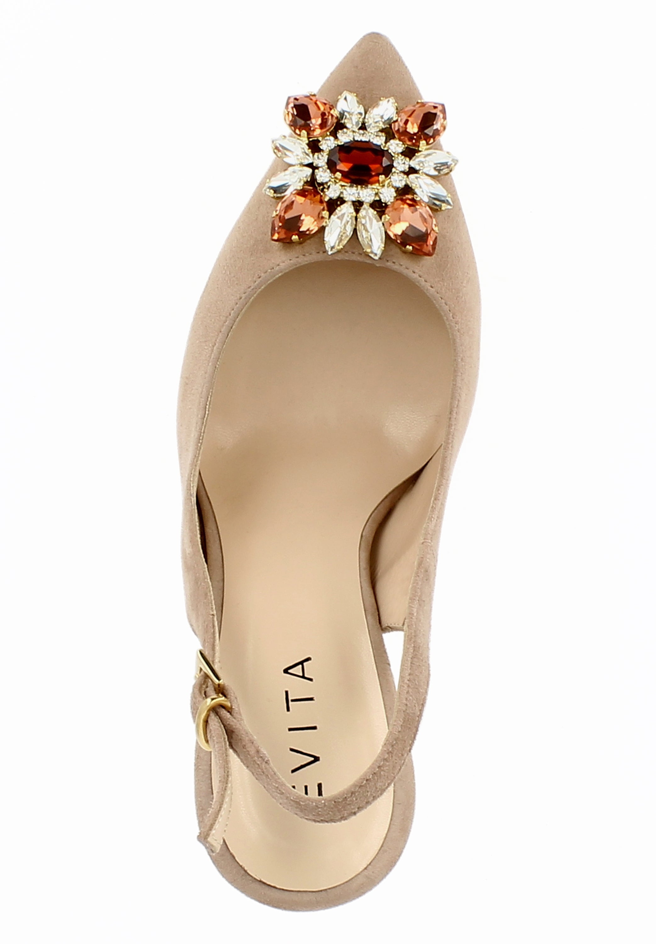 ALINA Damen Sling Pumps  -  Rauleder altrosa
