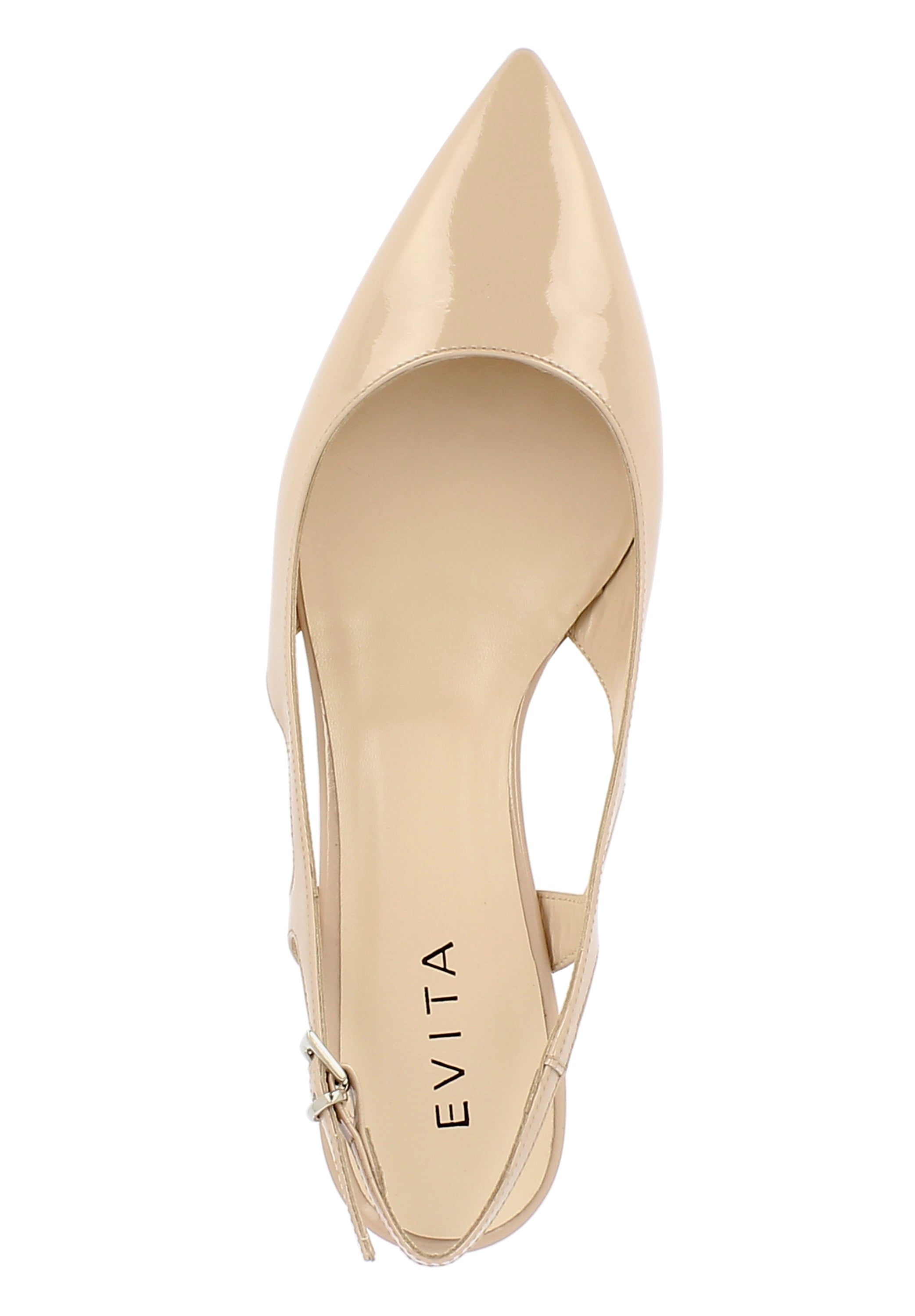 FRANCA Damen Sling Pumps  -  Lackleder nude