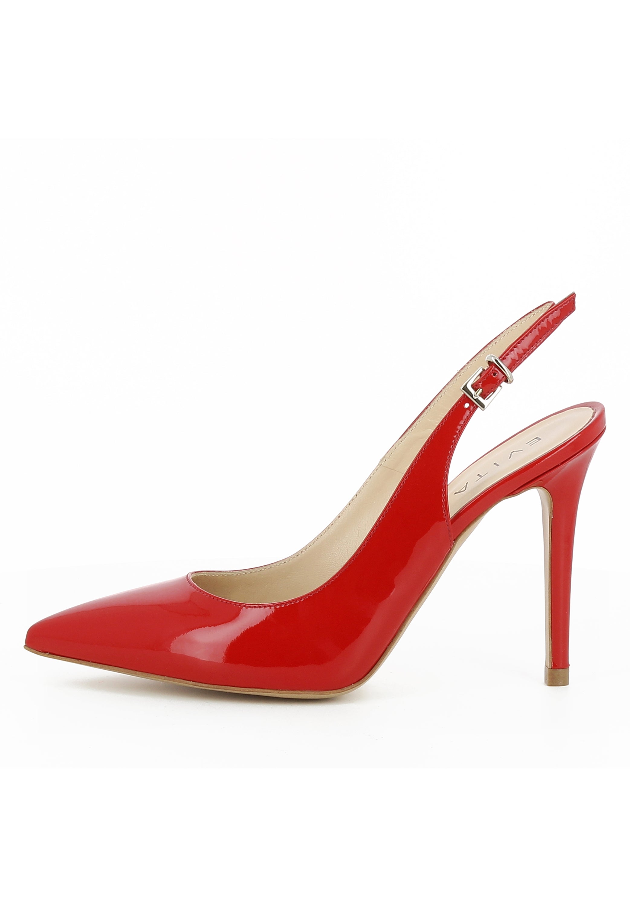 ALINA Damen Sling Pumps  -  Lackleder rot