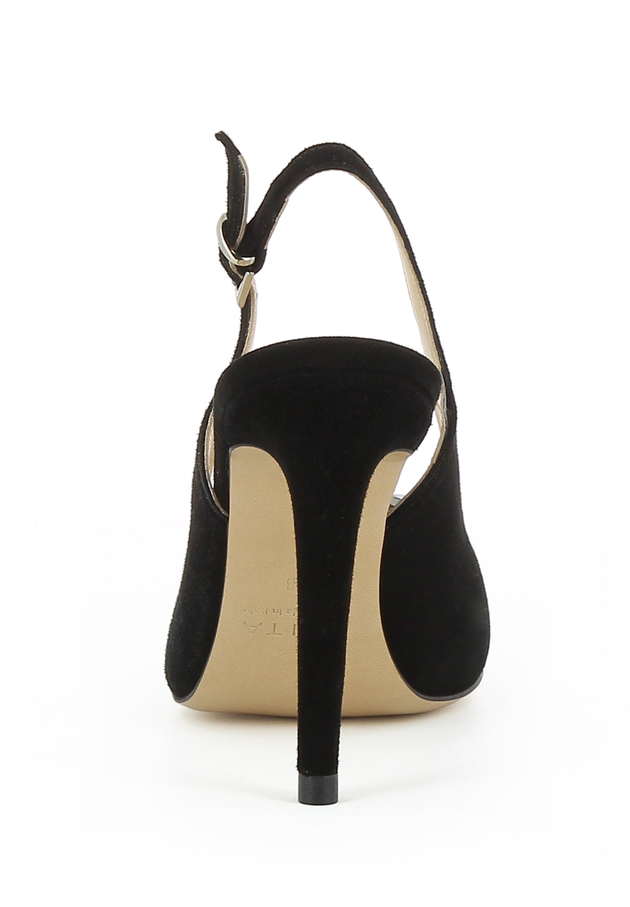 ALINA Damen Sling Pumps  -  Rauleder schwarz