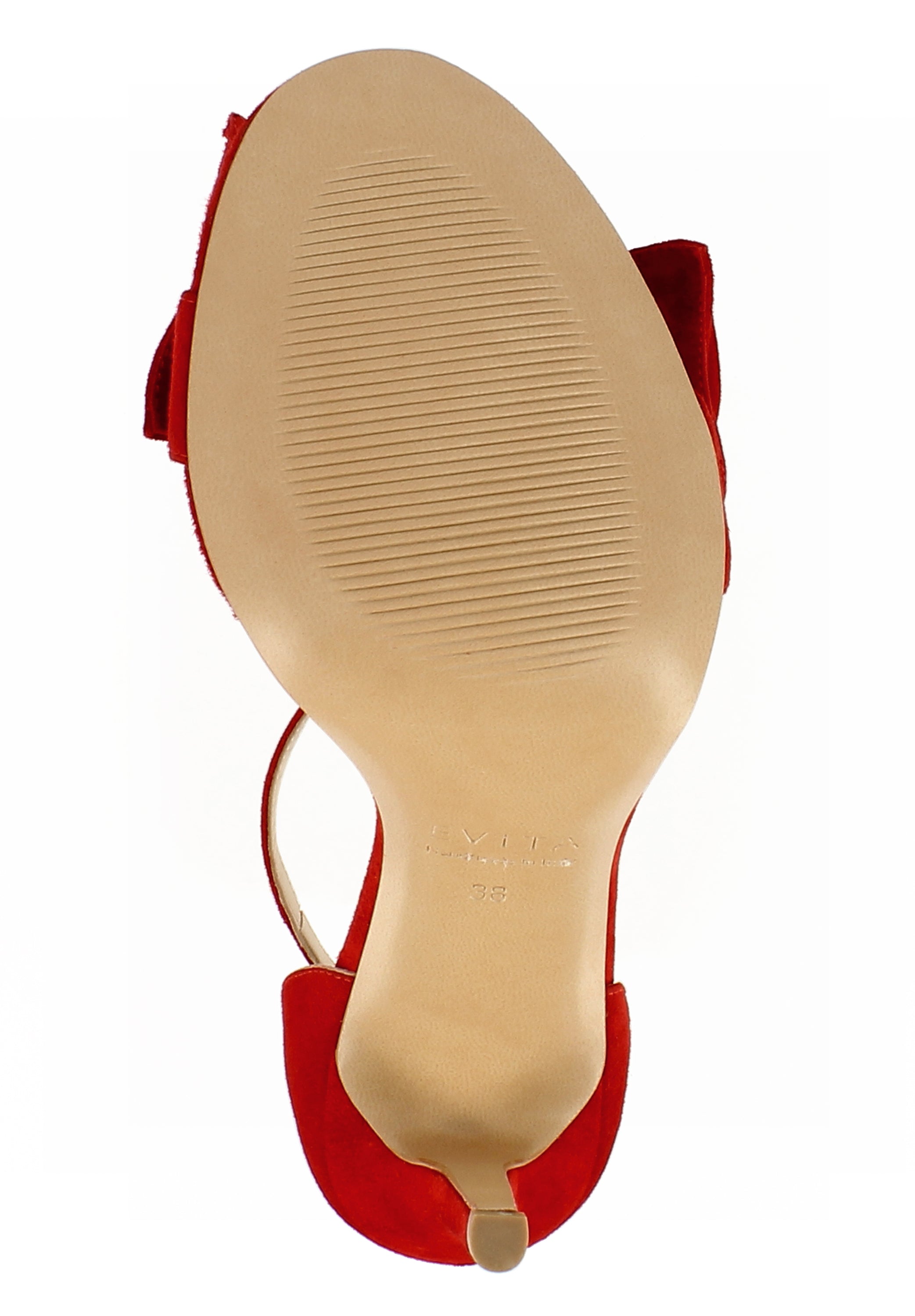 EVA Damen Sandalette  -  Rauleder rot