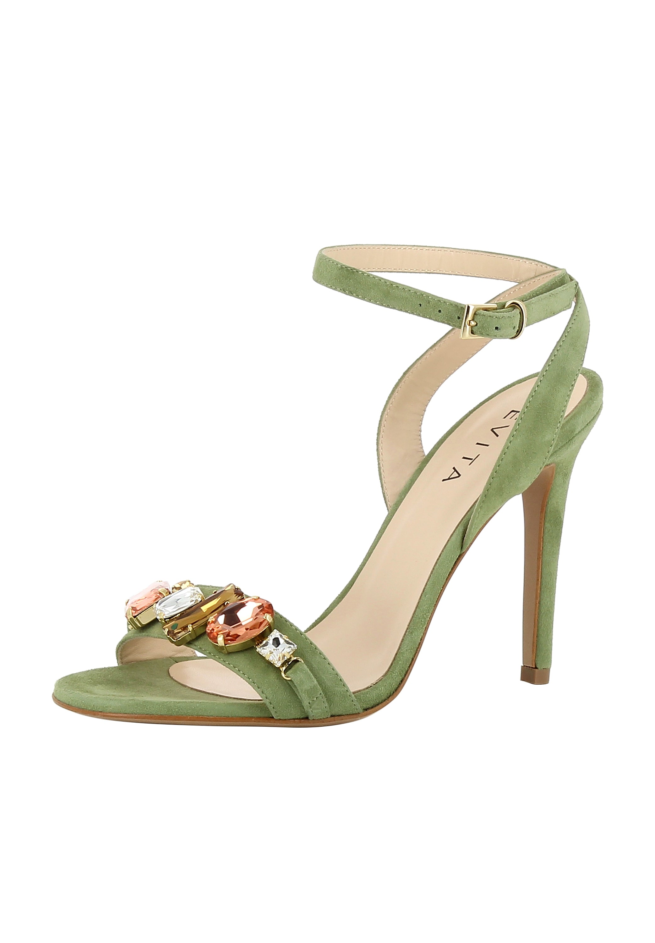 EVA Damen Sandalette  -  Rauleder olive