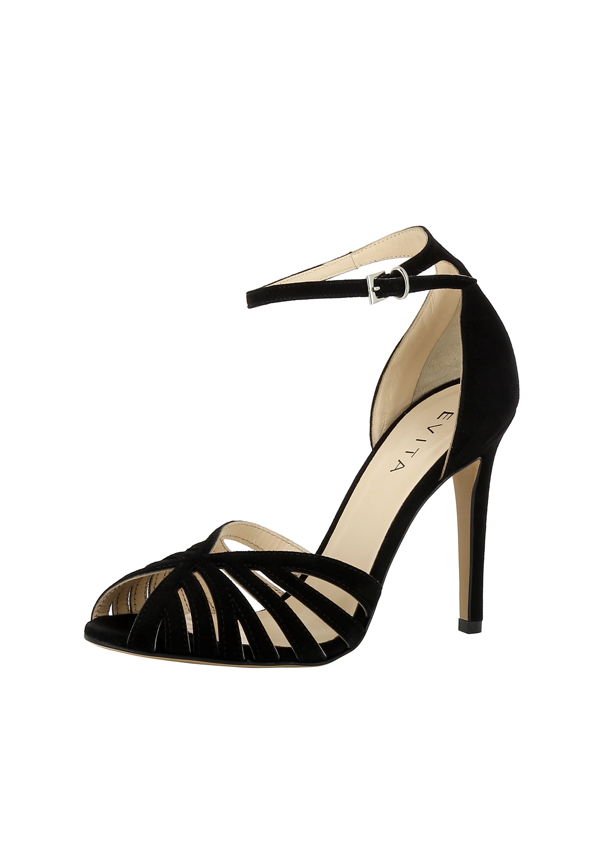 ALESSANDRA Damen Sandalette  -  Rauleder schwarz