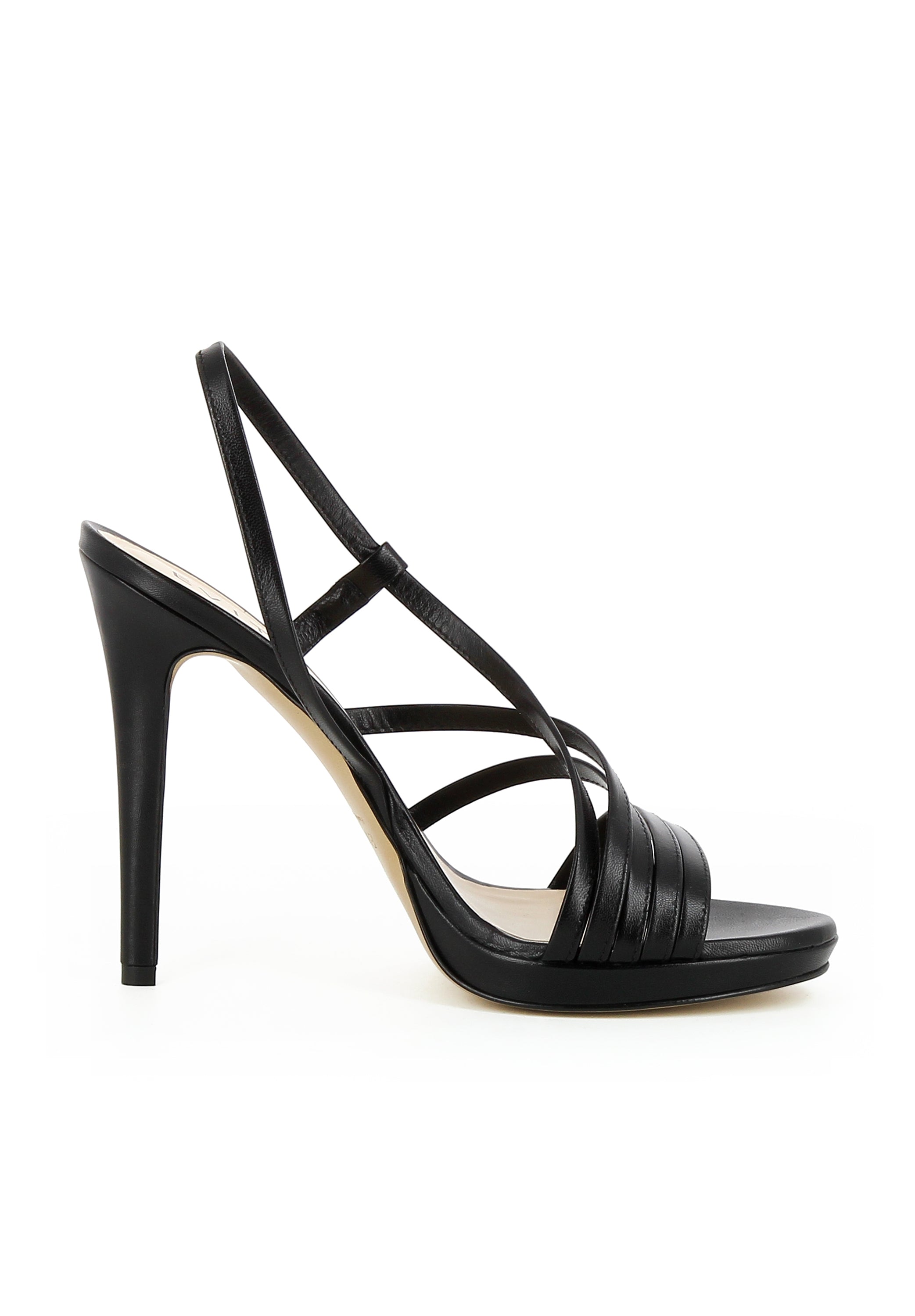 EVA Damen Sandalette  -  Glattleder schwarz