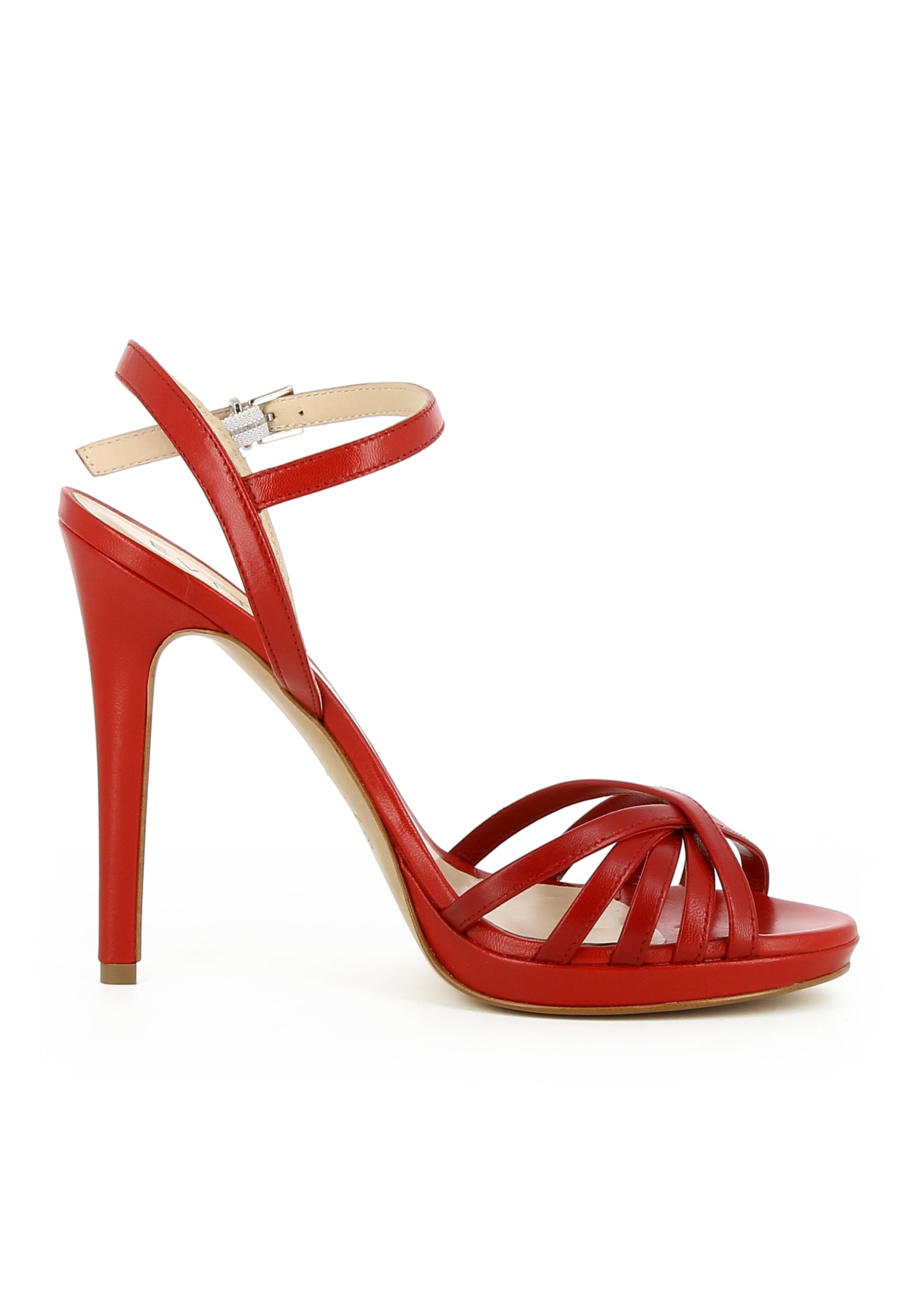EVA Damen Sandalette  -  Glattleder rot