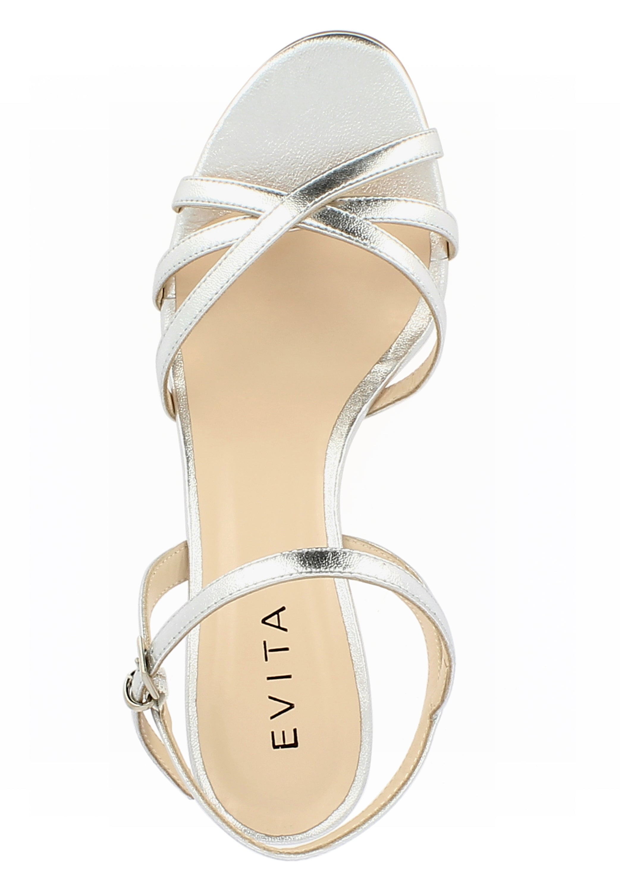 GIOIA Damen Sandalette  -  Glattleder silber