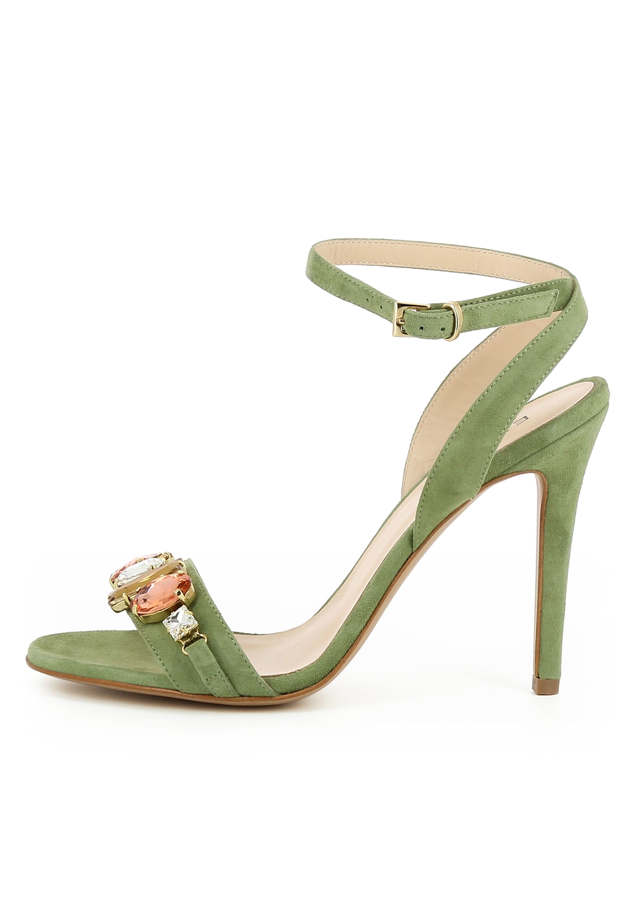 EVA Damen Sandalette  -  Rauleder olive