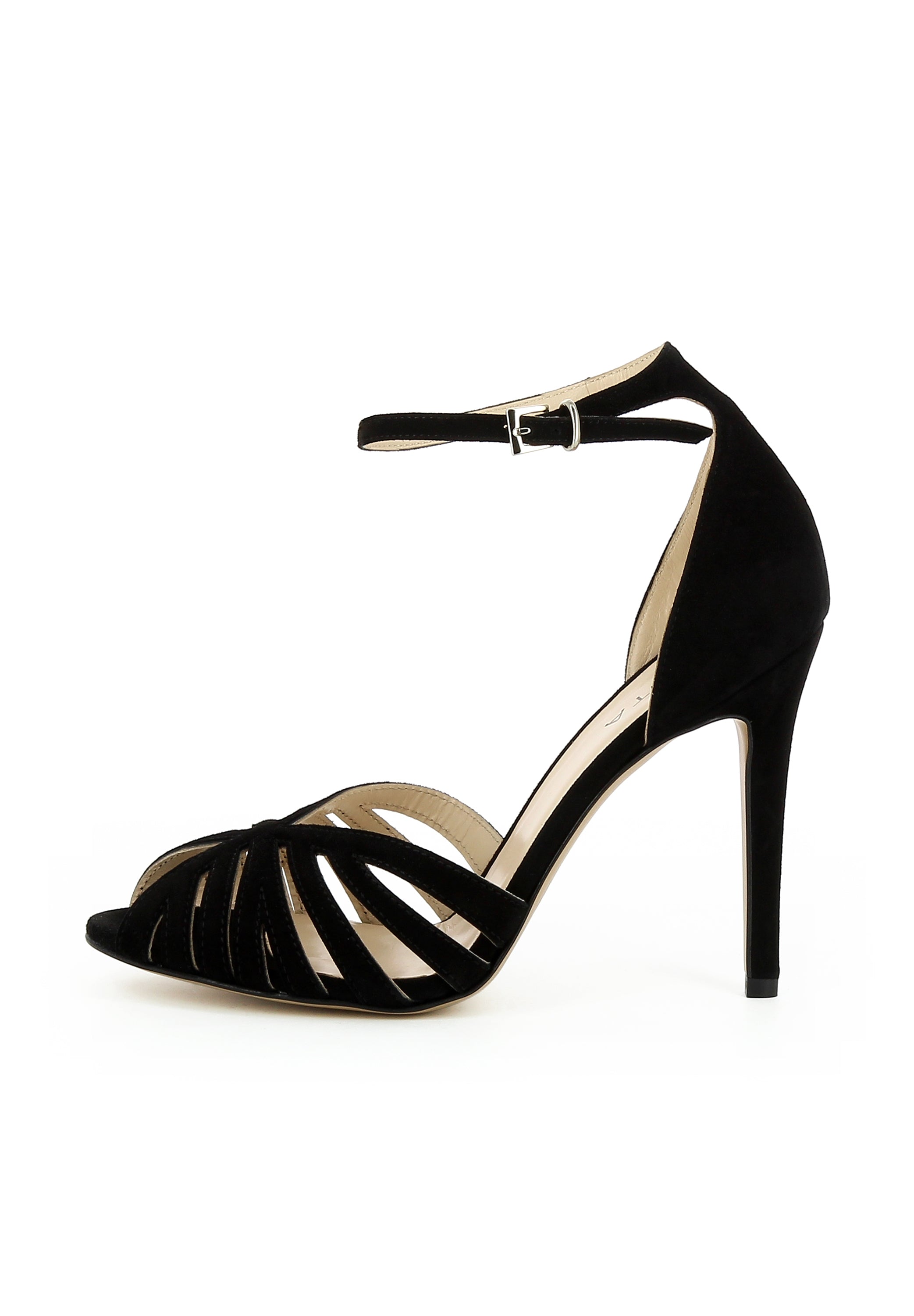 ALESSANDRA Damen Sandalette  -  Rauleder schwarz