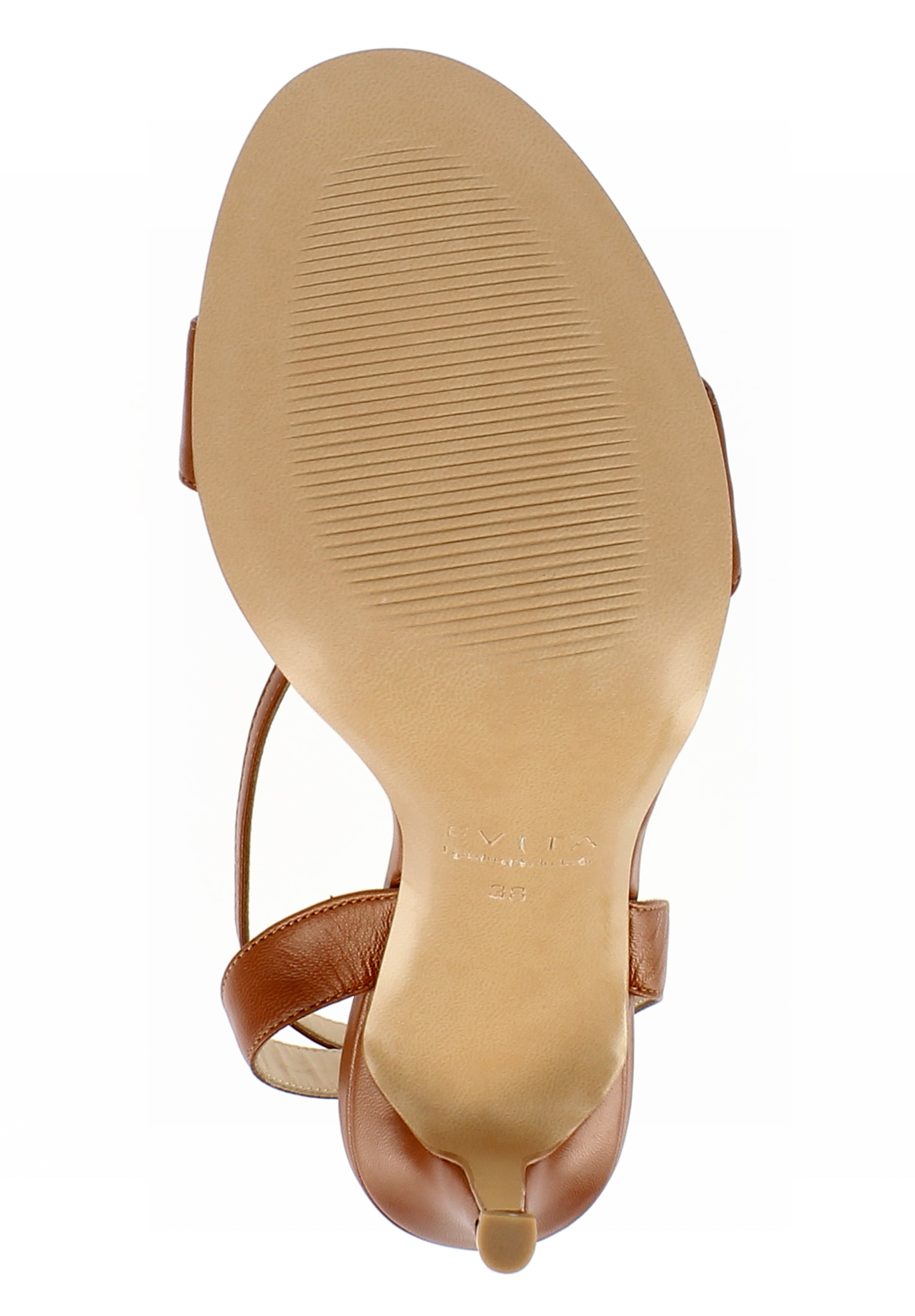 EVA Damen Sandalette  -  Glattleder cognac