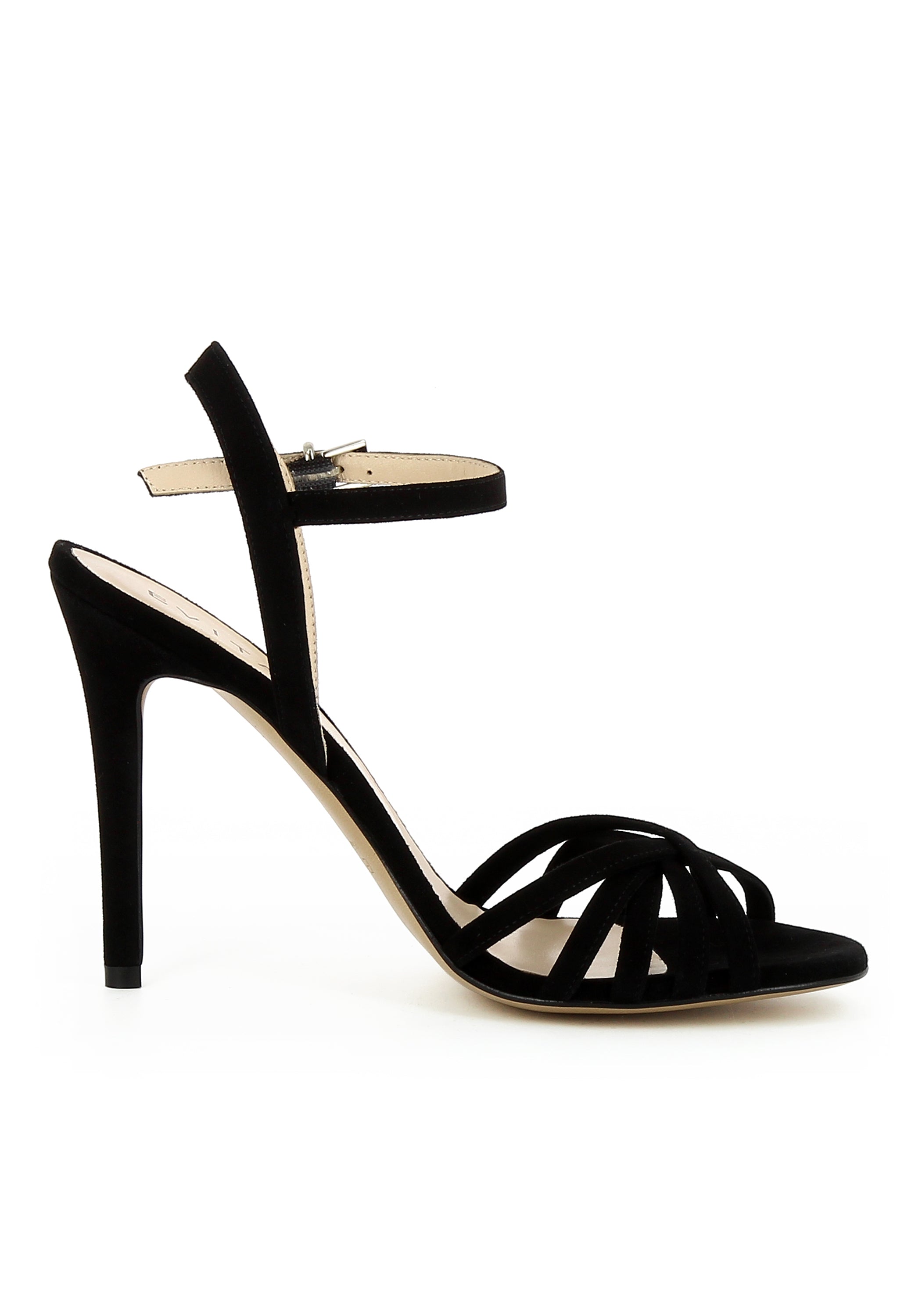 EVA Damen Sandalette  -  Rauleder schwarz