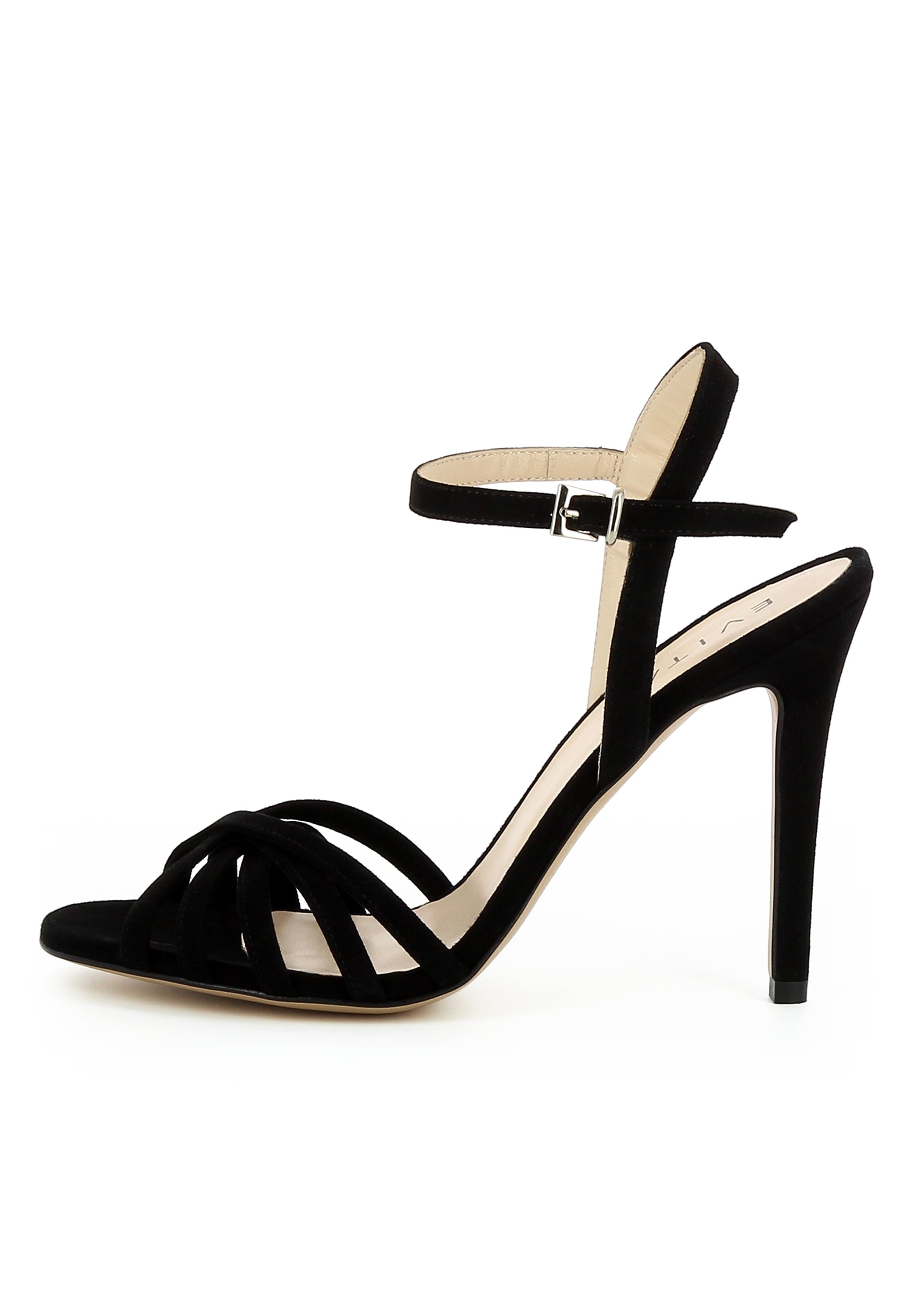 EVA Damen Sandalette  -  Rauleder schwarz
