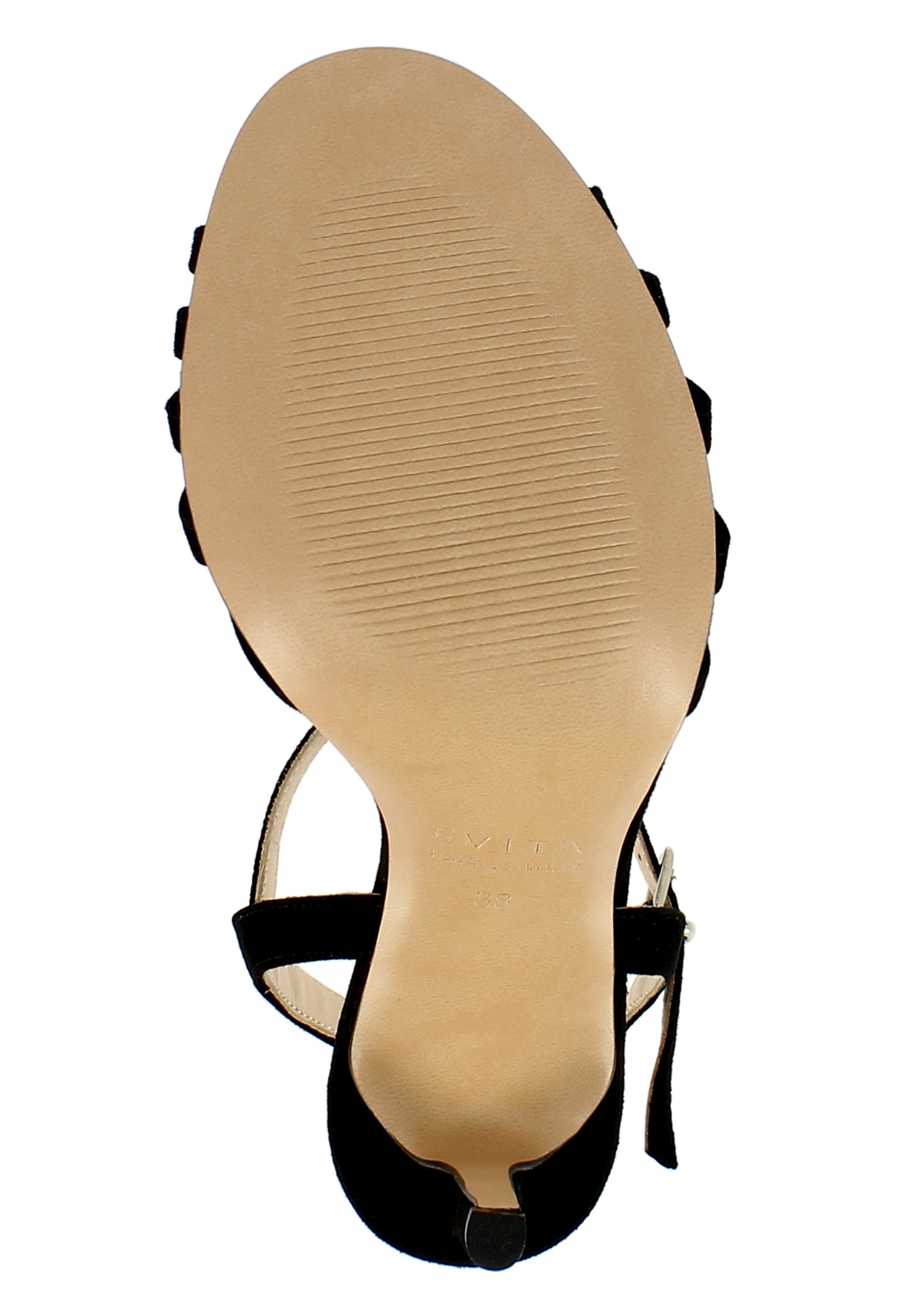 EVA Damen Sandalette  -  Rauleder schwarz