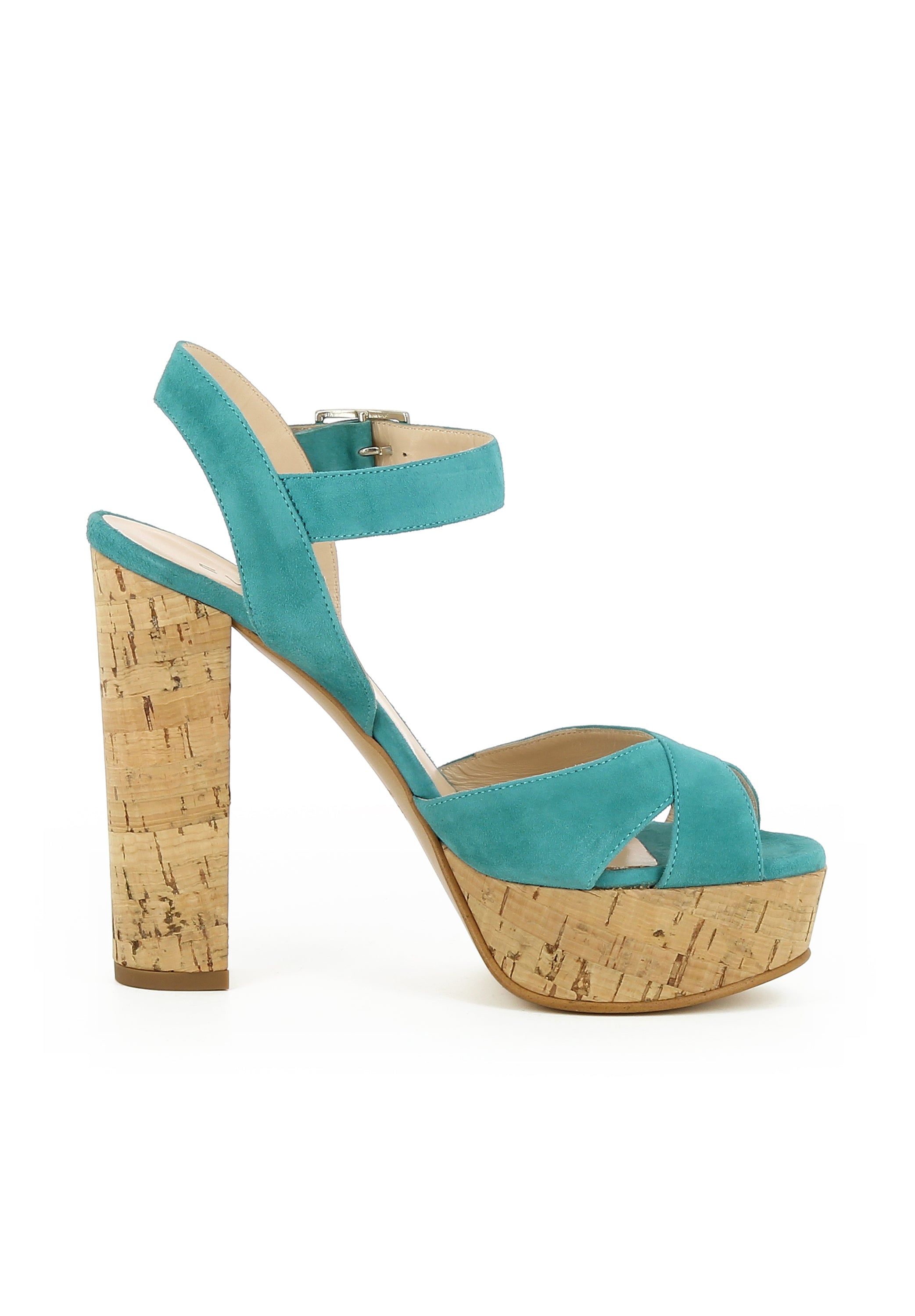 LANA Damen Sandalette  -  Rauleder petrol