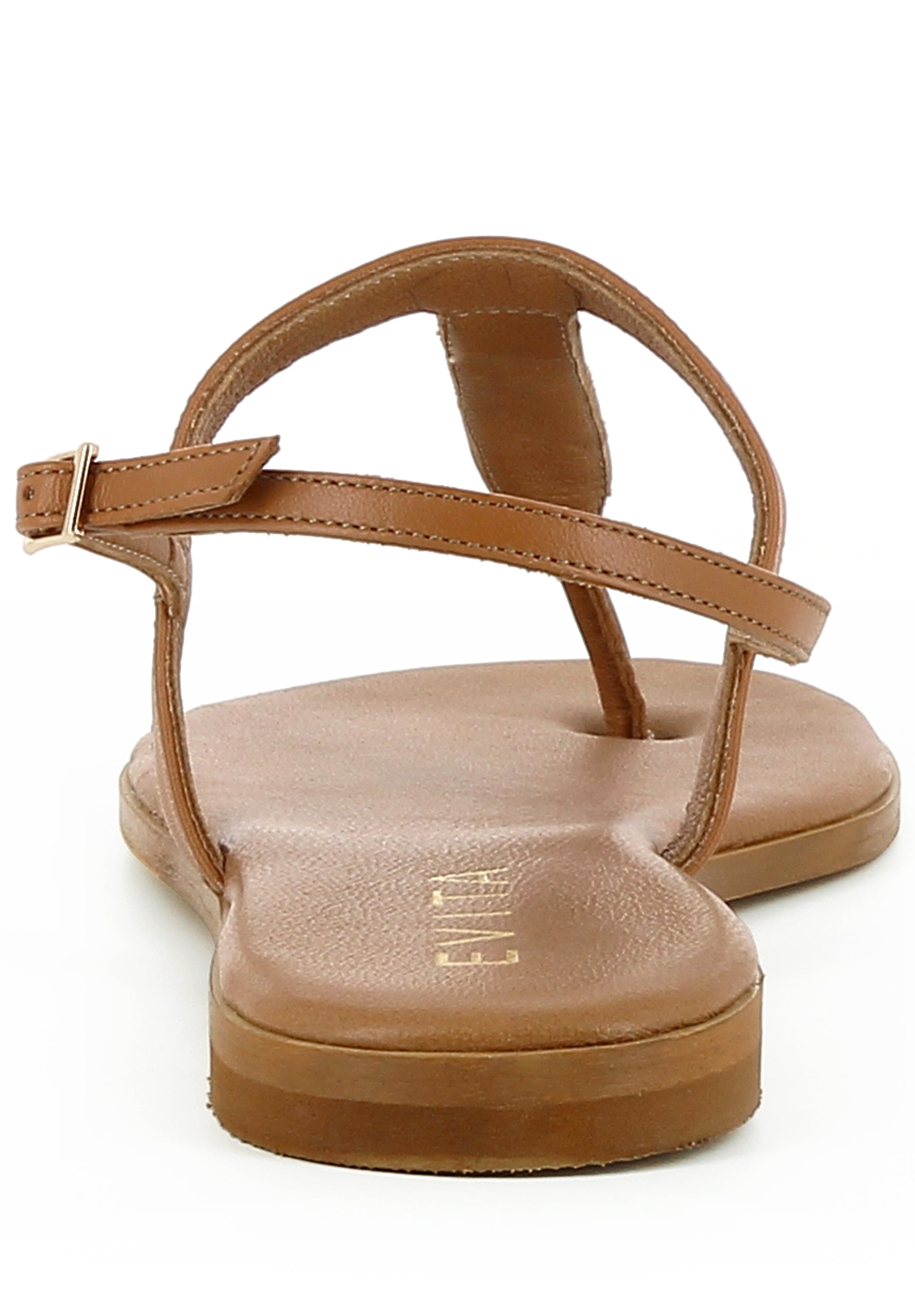 OLIMPIA Damen Sandale  -  Glattleder cognac