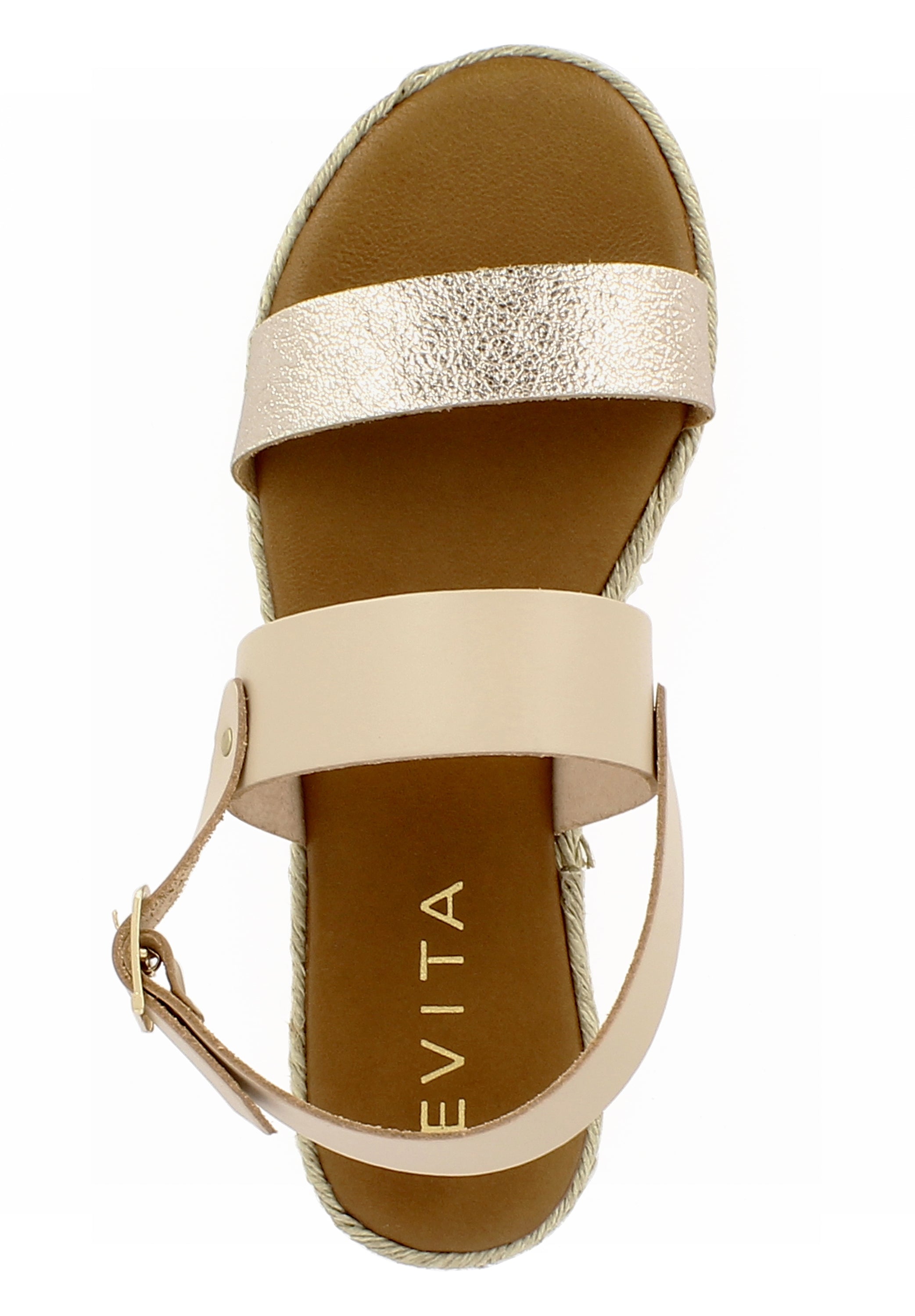 ATHENA Damen Plateausandalette  -  Kombi beige