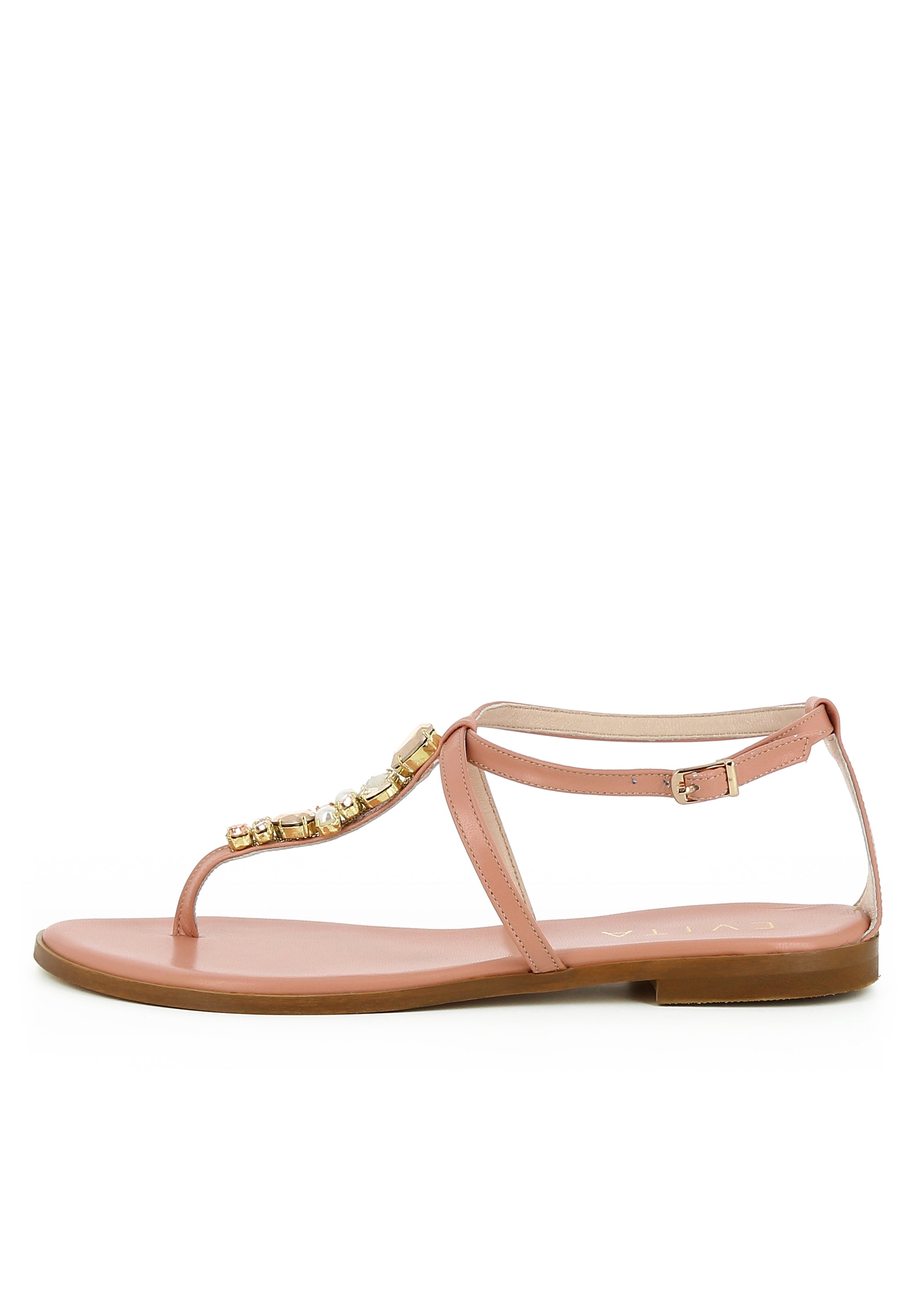 OLIMPIA Damen Sandale  -  Glattleder rosa