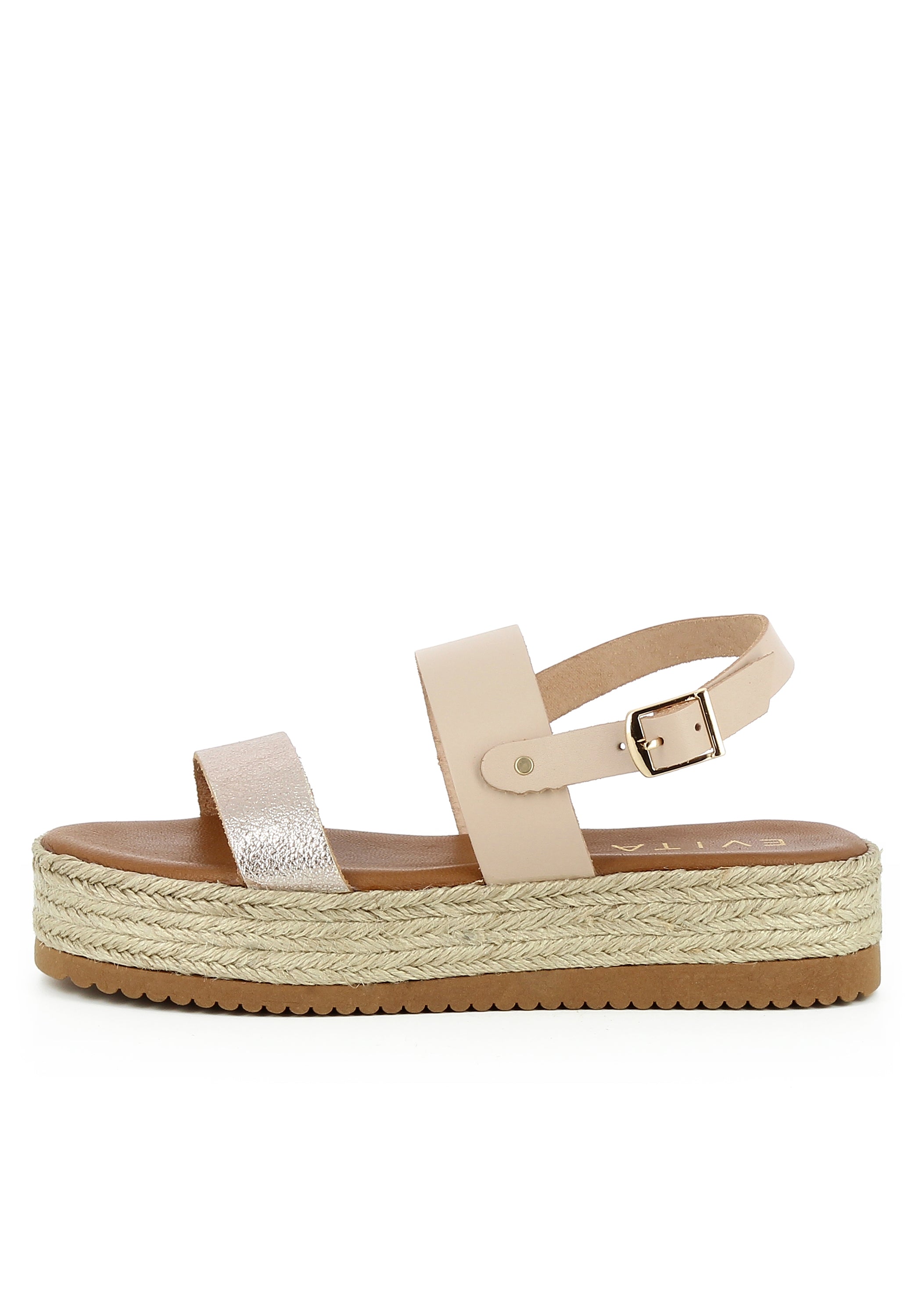ATHENA Damen Plateausandalette  -  Kombi beige