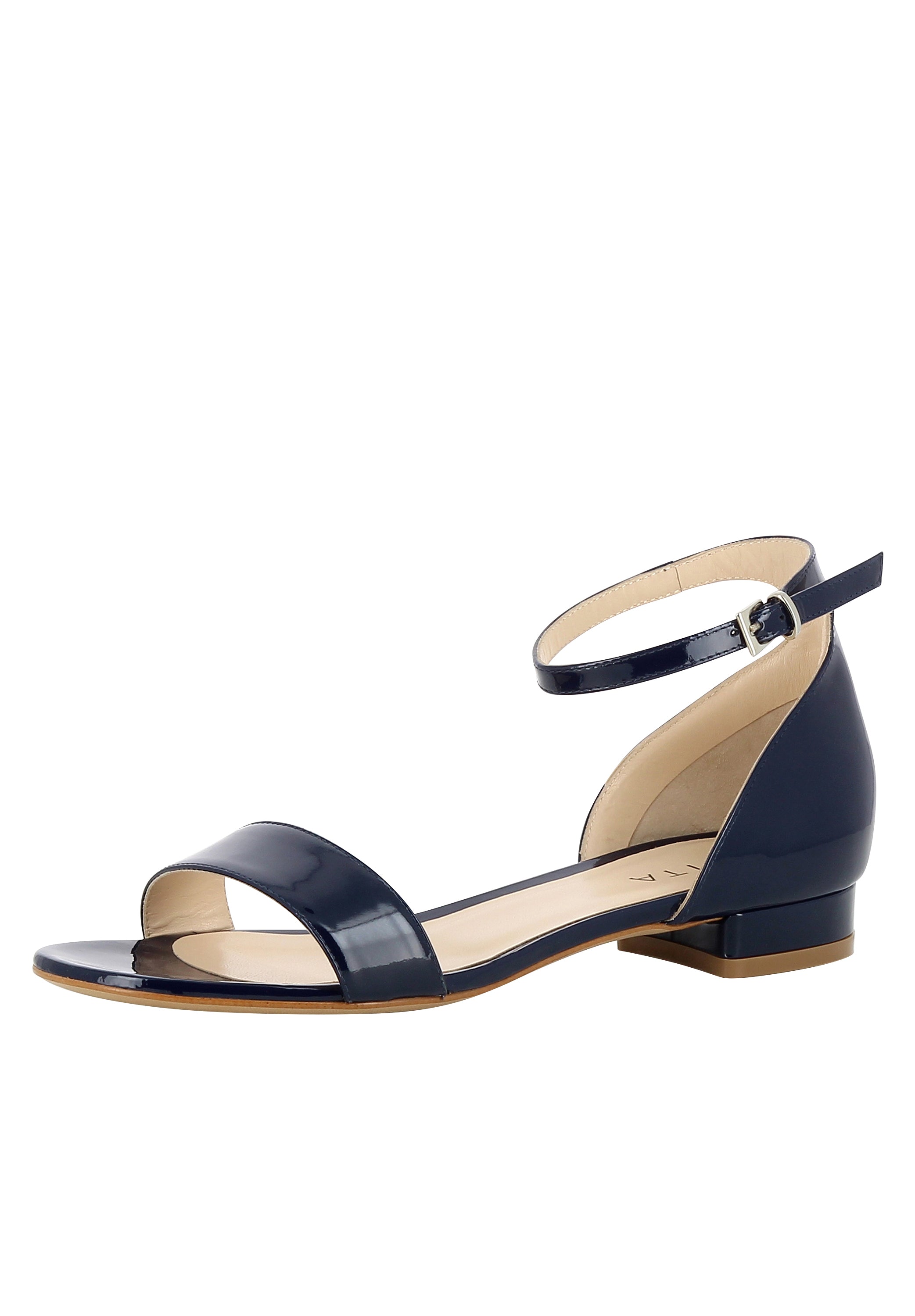 SALVINA Damen Sandale  -  Lackleder dunkelblau