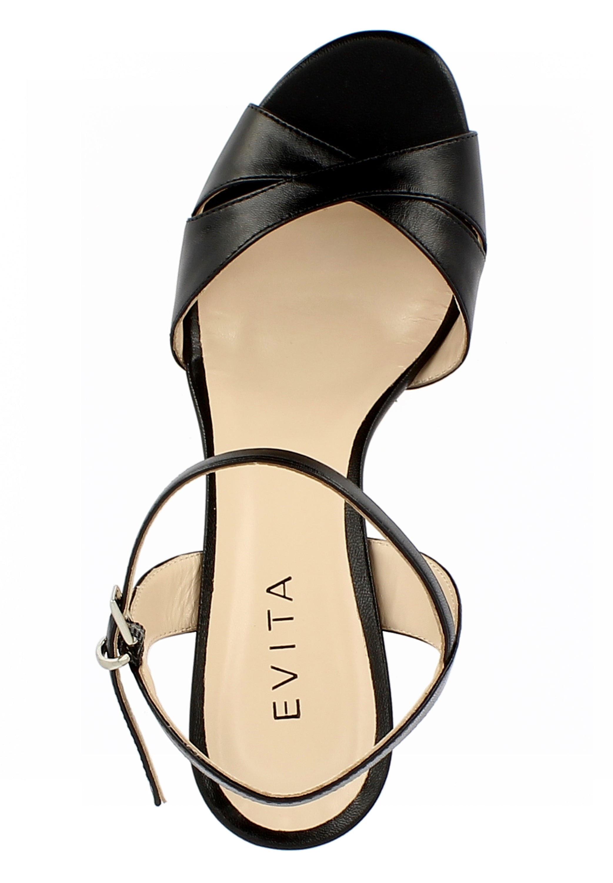 VERONICA Damen Sandalette  -  Glattleder schwarz