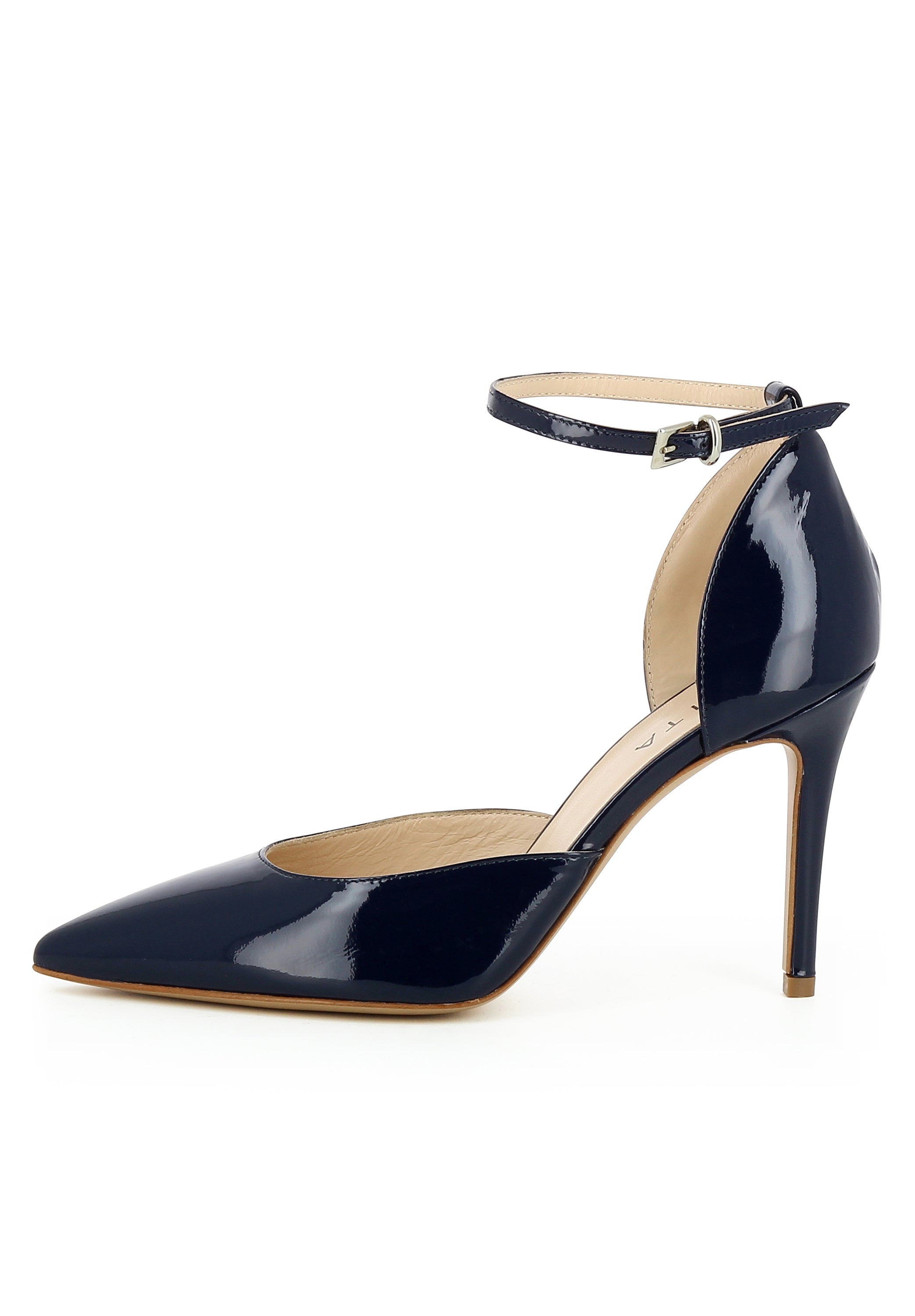 EMILIA Damen Pumps Halboffen  -  Lackleder dunkelblau